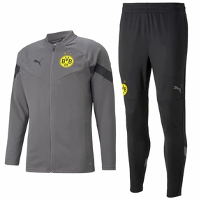 BVB Borussia Dortmund grey bench training tracksuit 2022/23 - Puma polyurethane Fresh