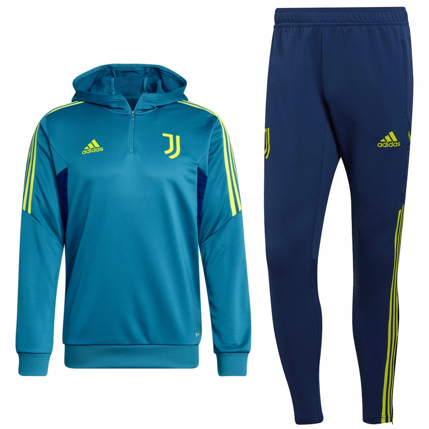 EcoFriendly Material Juventus hooded training technical soccer tracksuit 2022/23 - Adidas