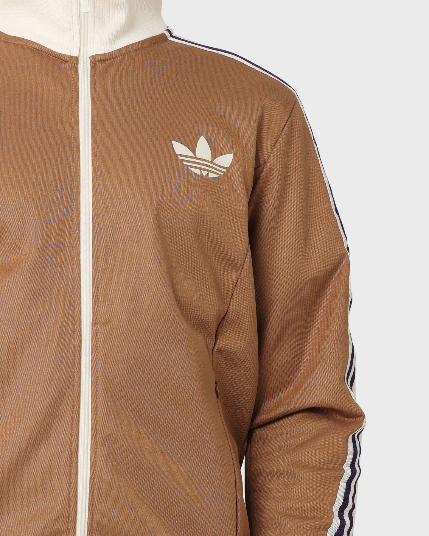 college Hint Adidas Adicolor Poly TT Jacket Brown Desert