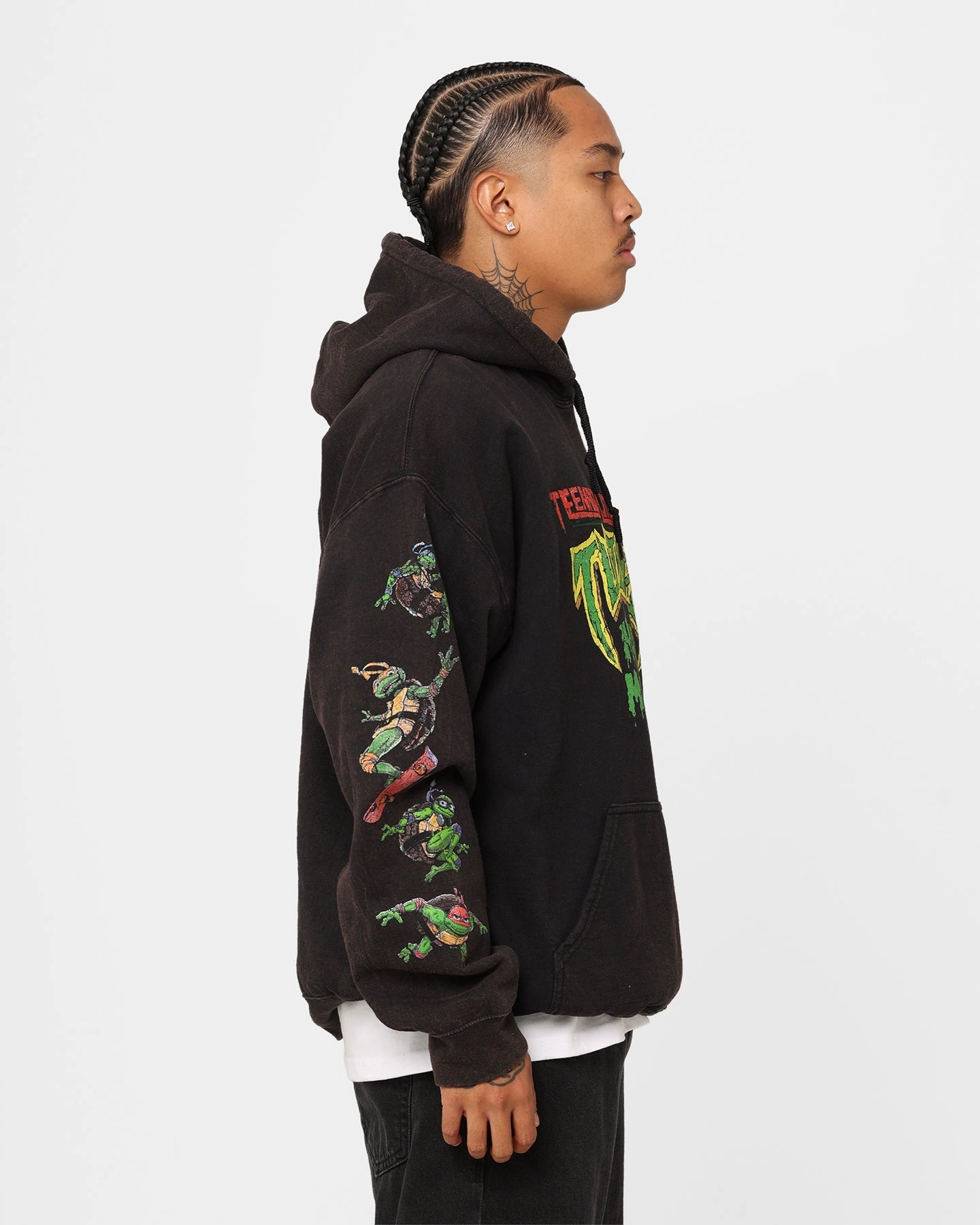 Goat Crew X Teenage Mutant Ninja Turtles Mutant Mayhem Vintage Hoodie Black Insulated Lining Tradition