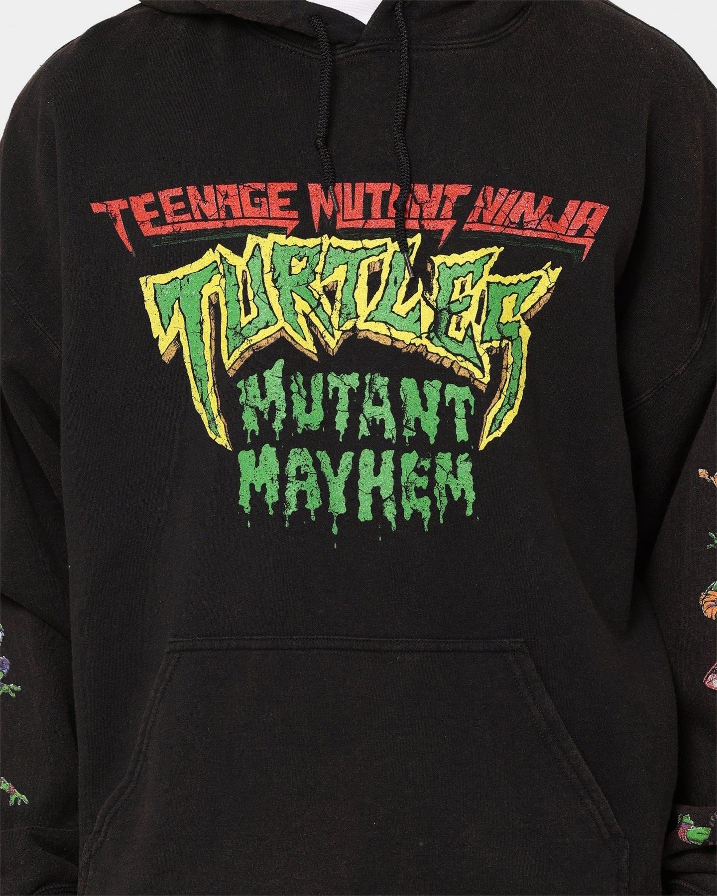 StretchFit Fabric Technology Trust Goat Crew X Teenage Mutant Ninja Turtles Mutant Mayhem Vintage Hoodie Black