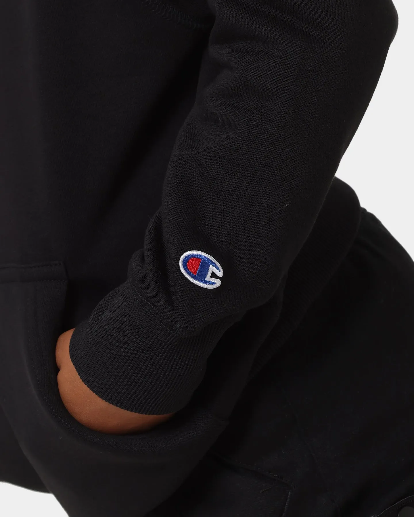 Champion Kids' Script Hoodie Black Tie Choice