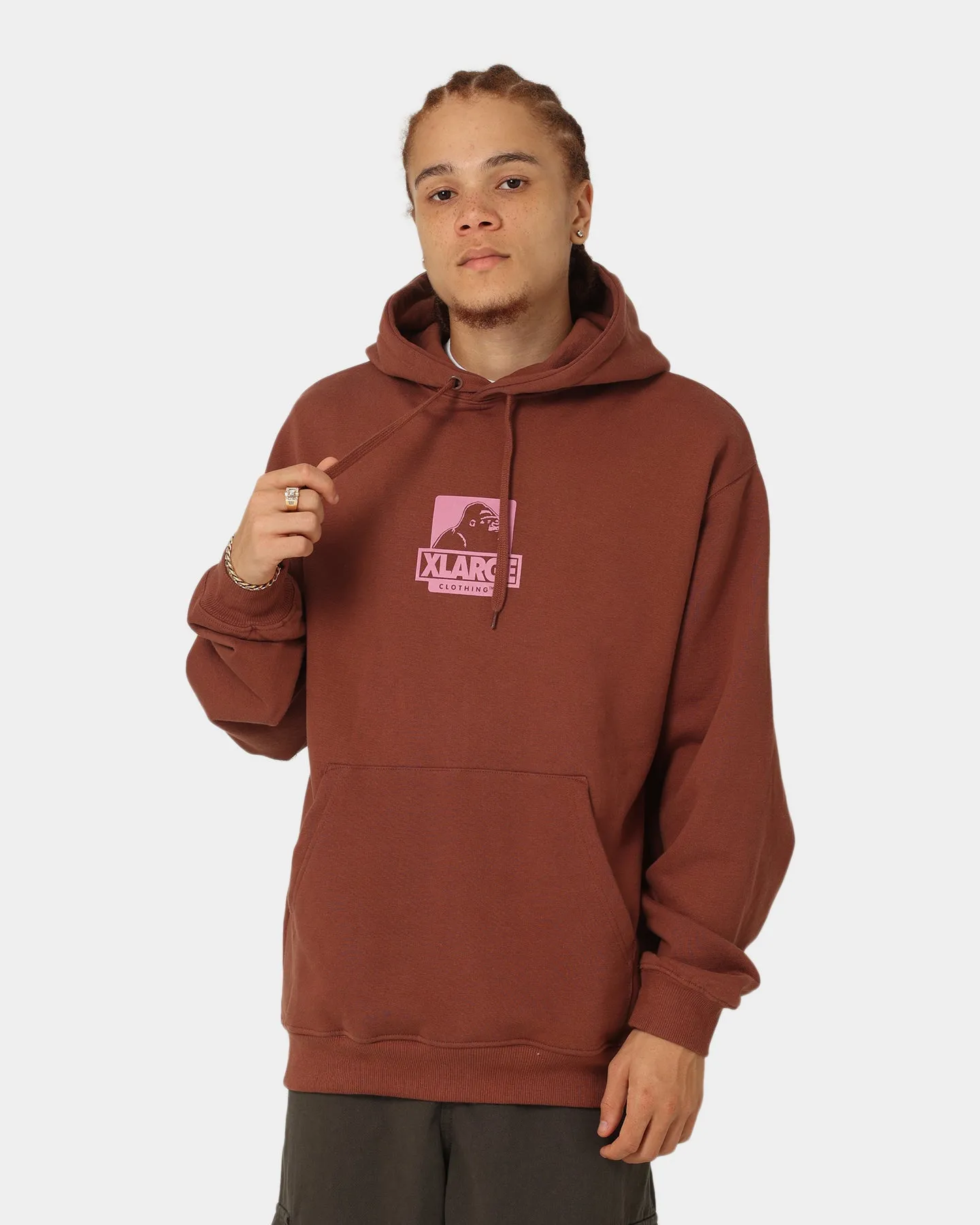 X-Large 91 Hoodie Brown/Pink Safari snowboarding