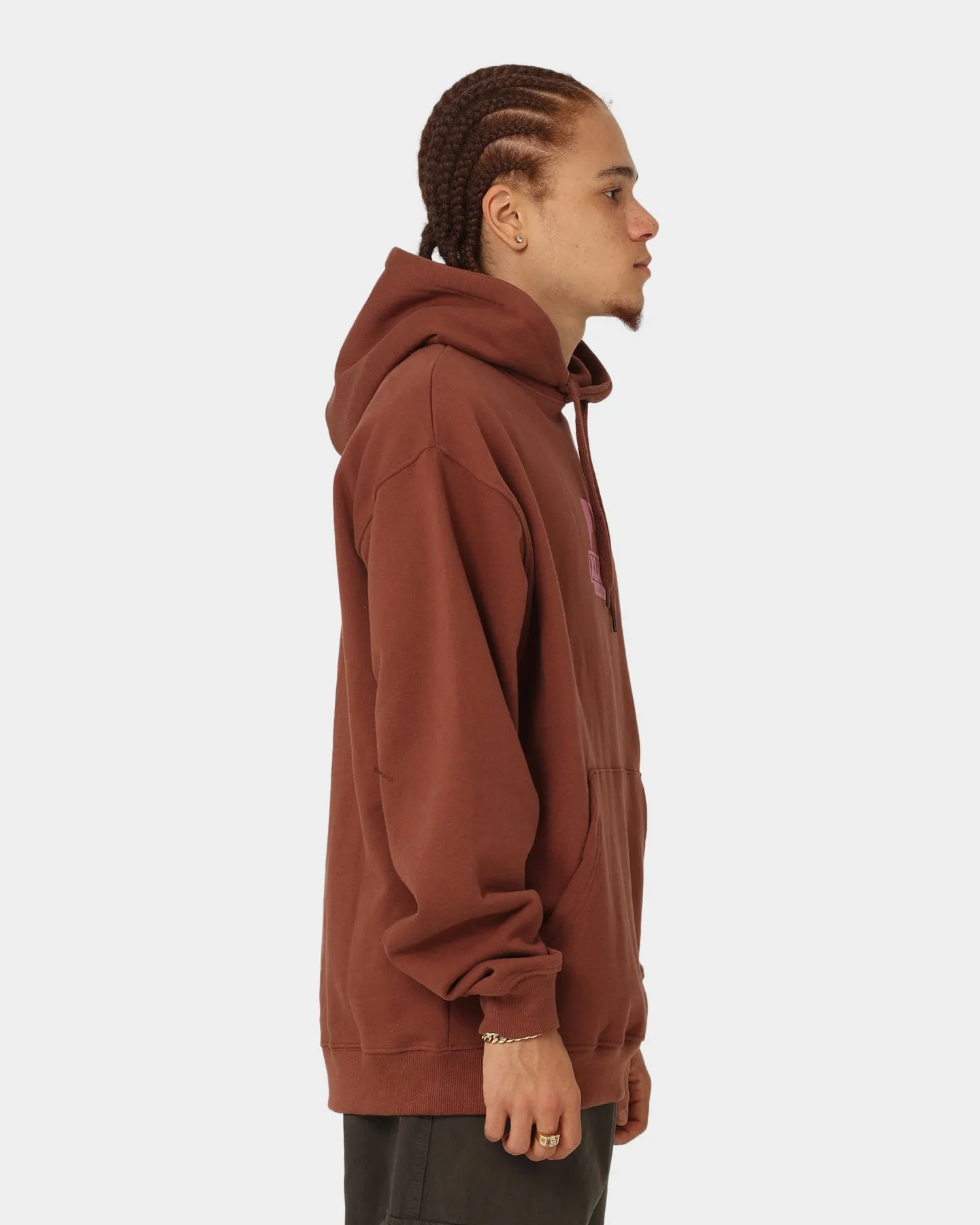 X-Large 91 Hoodie Brown/Pink Adventure-Ready Wear long sleeved