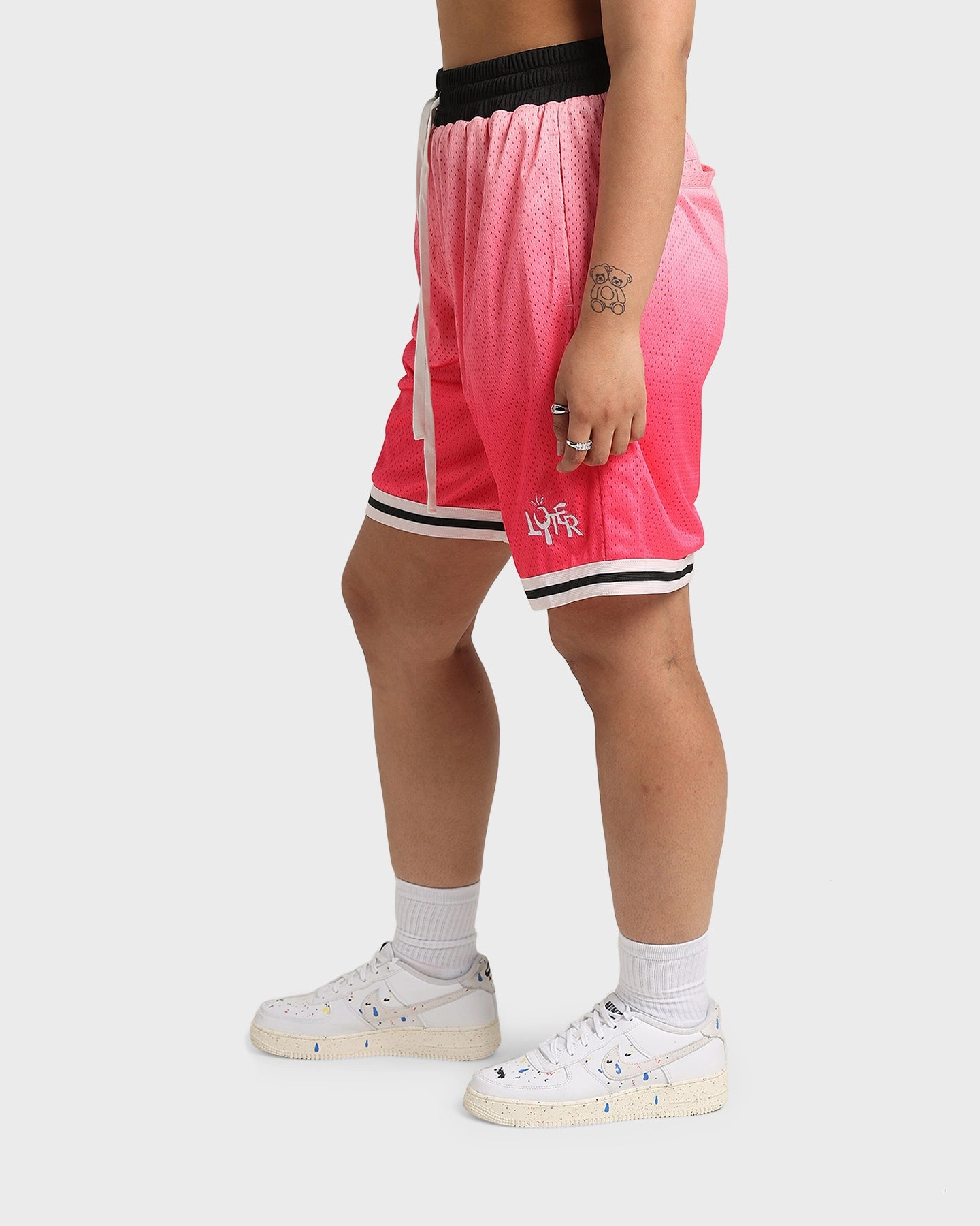 Loiter Gradient Basketball Shorts Pink Flexible Waistline Parka