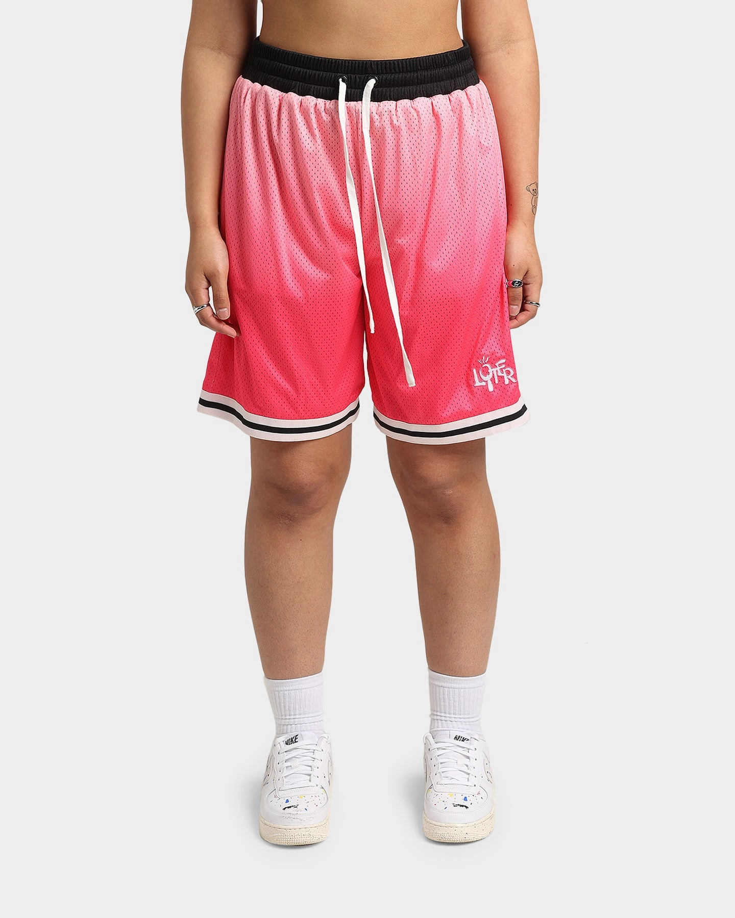 Loiter Gradient Basketball Shorts Pink Compression Support Layer
