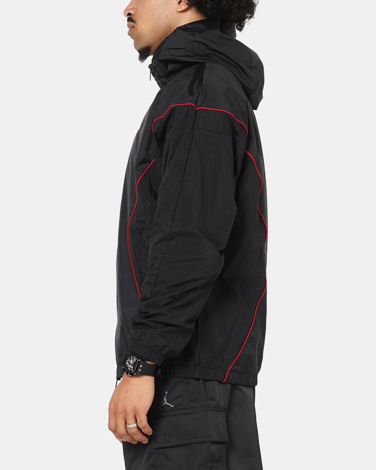 Jordan Brooklyn Draft Jacket Black/Black/Red Winter Essentials