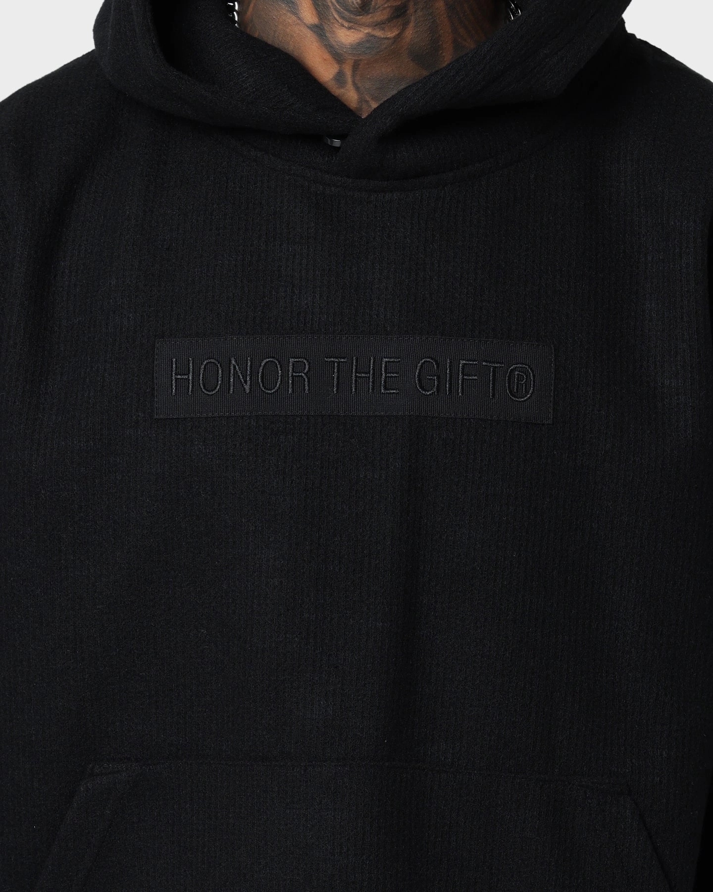 Patience Mascara Honor The Gift Howard Knit Hoodie Black