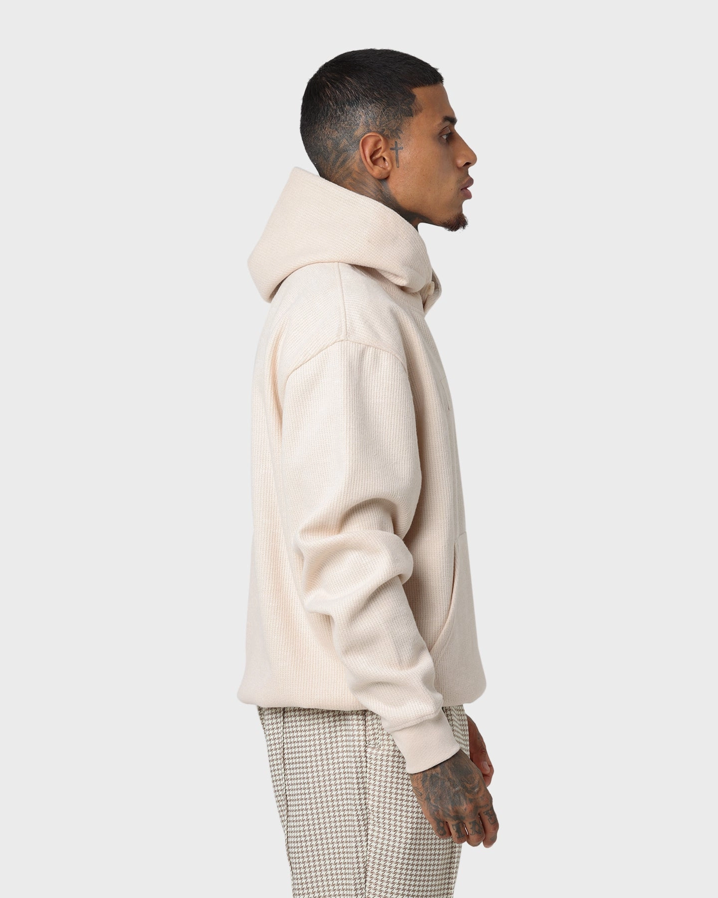 Honor The Gift Howard Knit Hoodie Cream Frictionless Cuffs