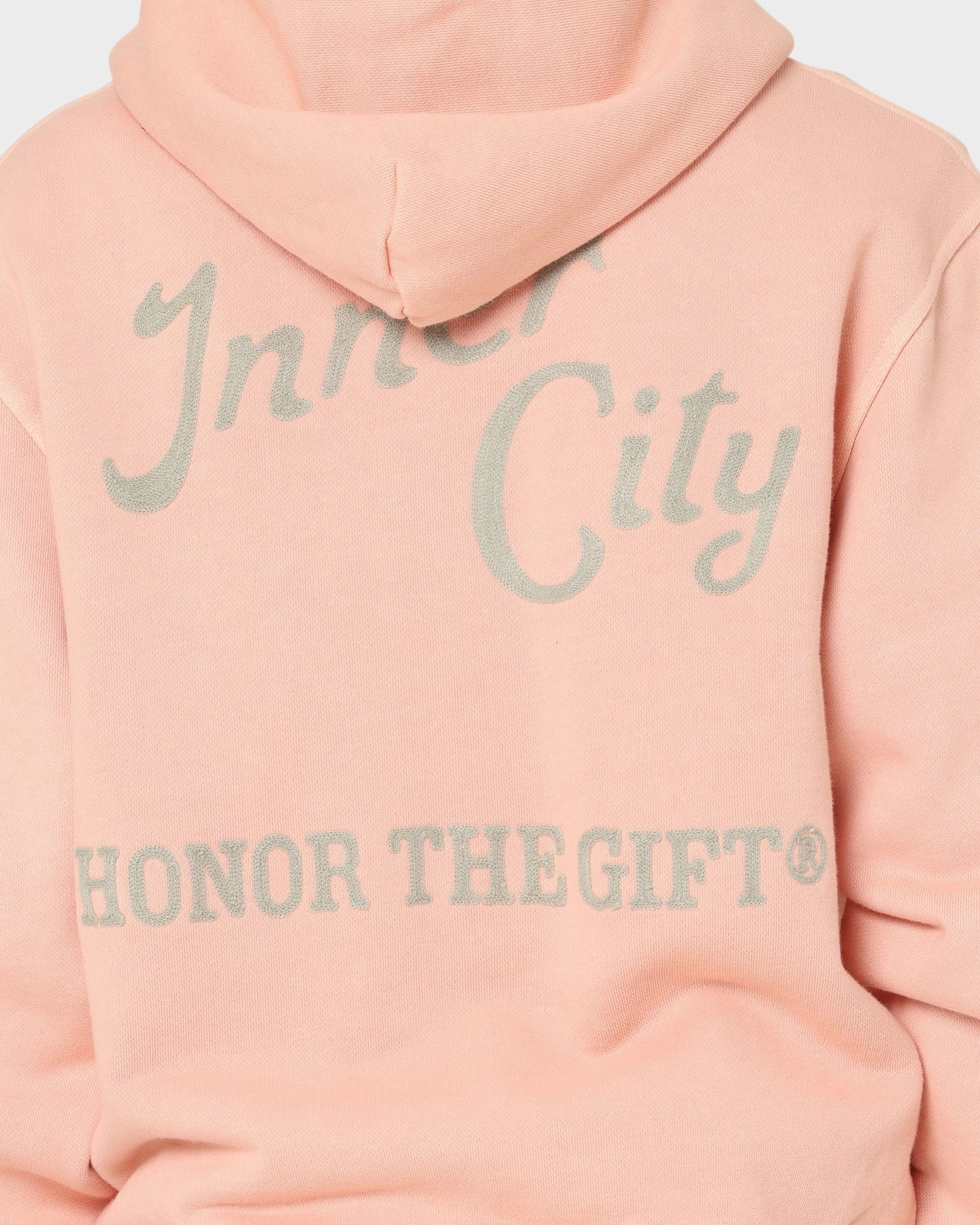 Neutral palette Leather Accents Honor The Gift Neighborhood Hoodie Peach