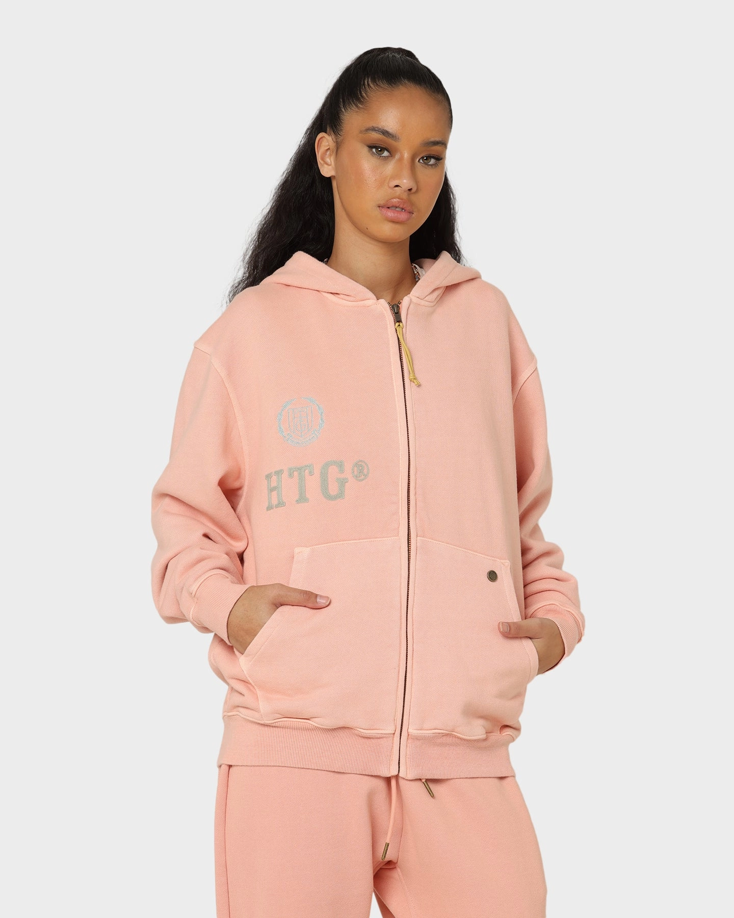Honor The Gift Neighborhood Hoodie Peach Oversized Fit