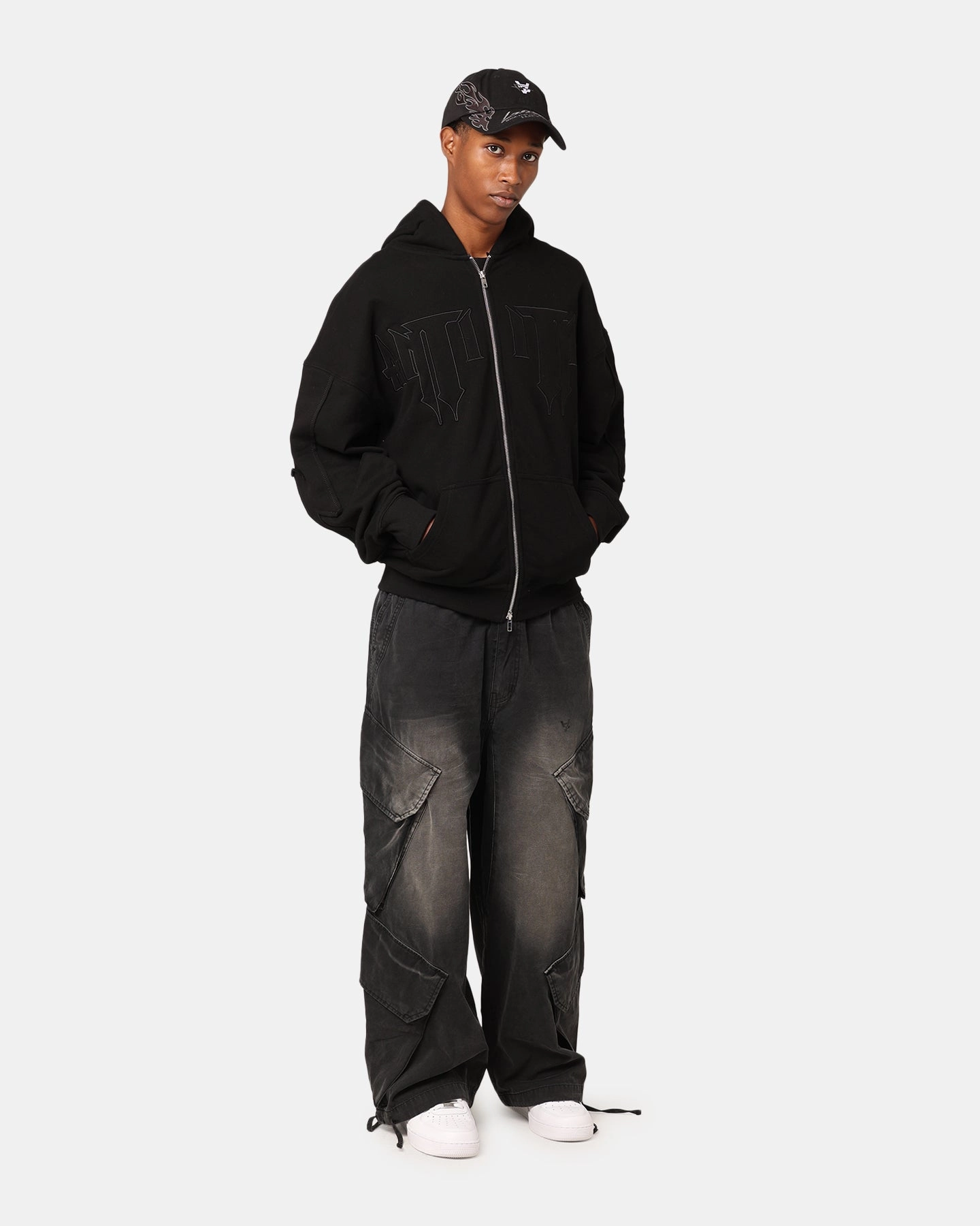 The Anti Order Life Is War Zip Hoodie Black suitable for self use Oversized Fit