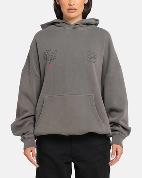 Anti Static Lining The Anti Order Arcade Boxy Hoodie Washed Charcoal