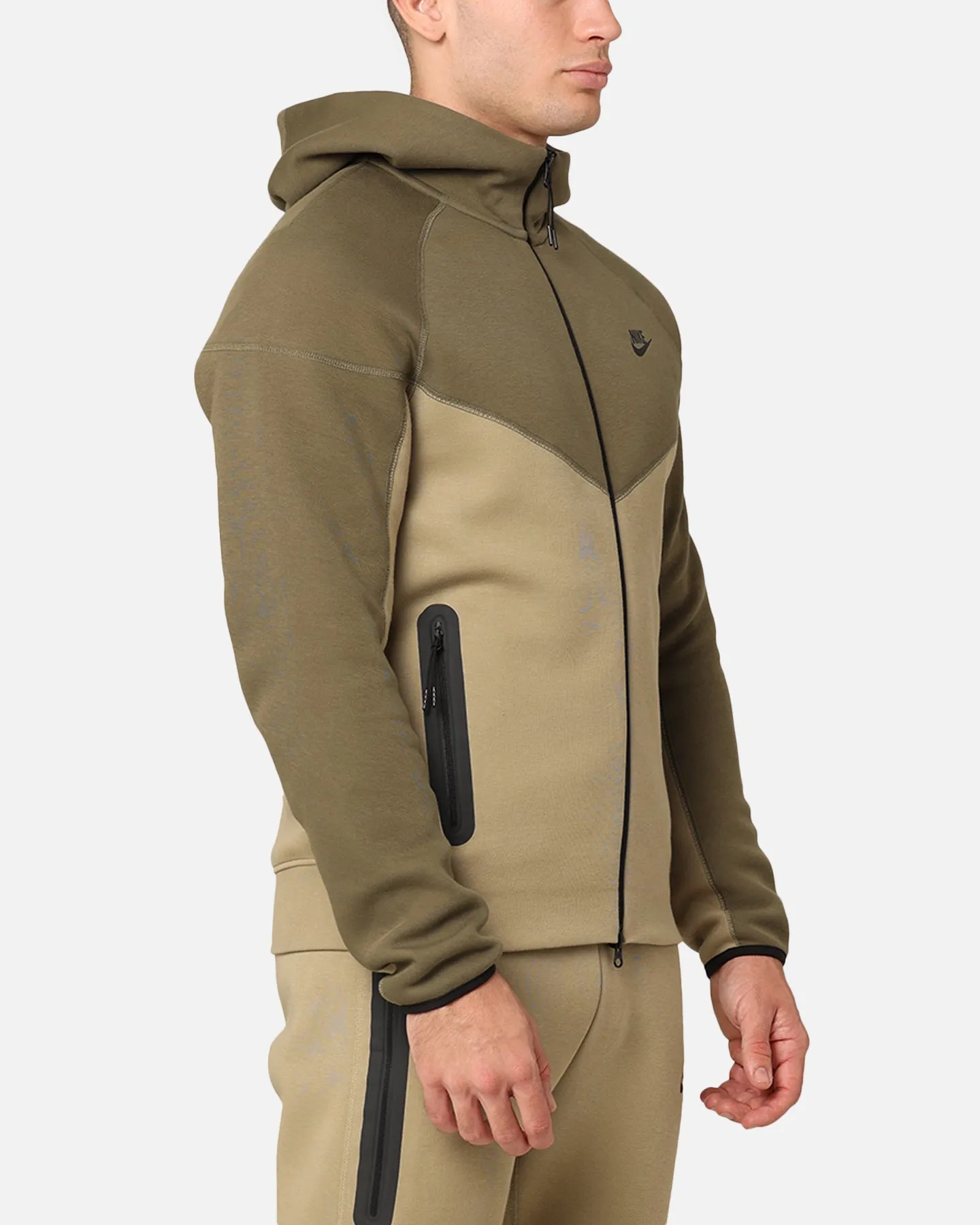 Nike Sportswear Tech Fleece Windrunner Full Zip Hoodie Neutral Olive suitable for self use