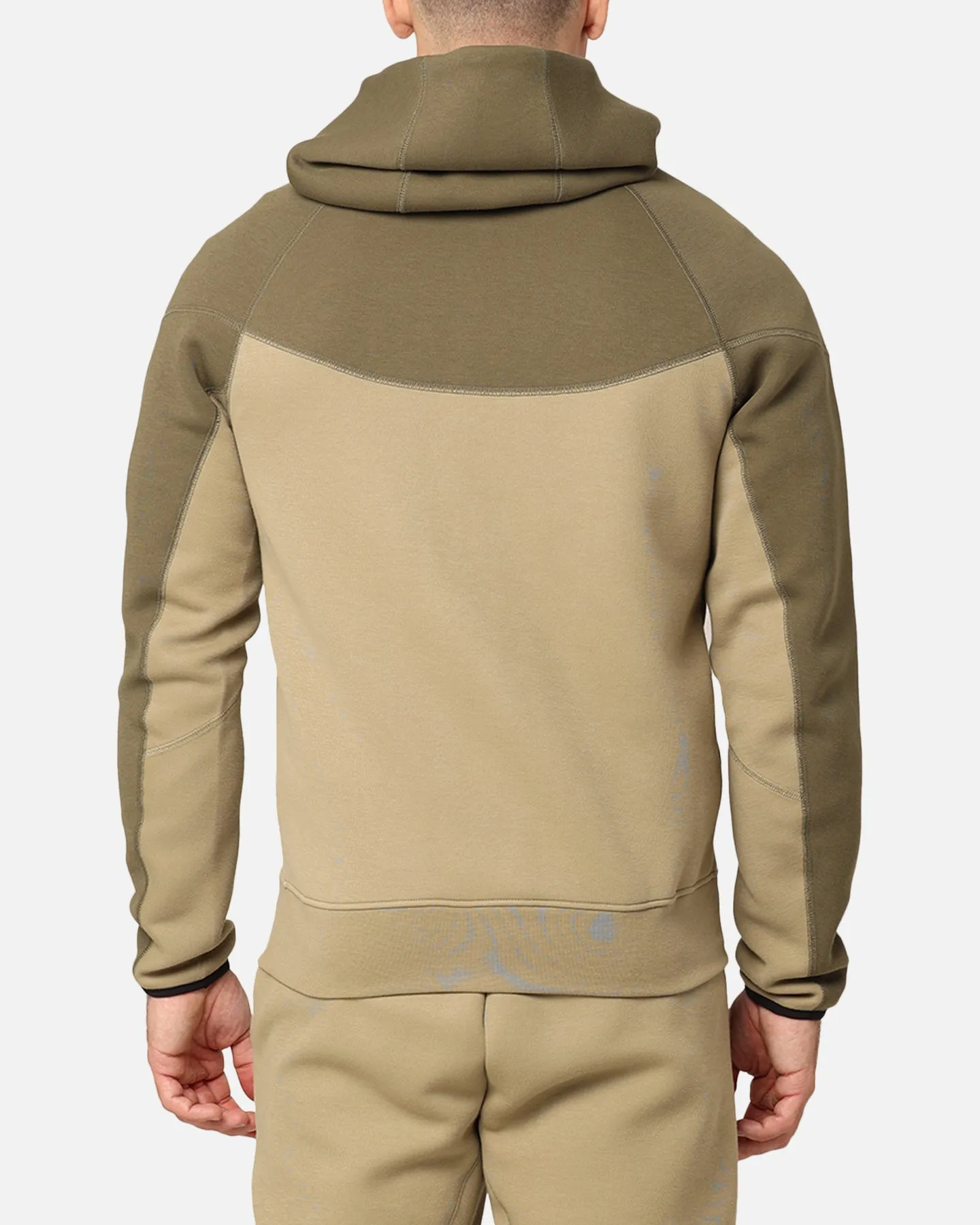 Nike Sportswear Tech Fleece Windrunner Full Zip Hoodie Neutral Olive Quick Access Pockets