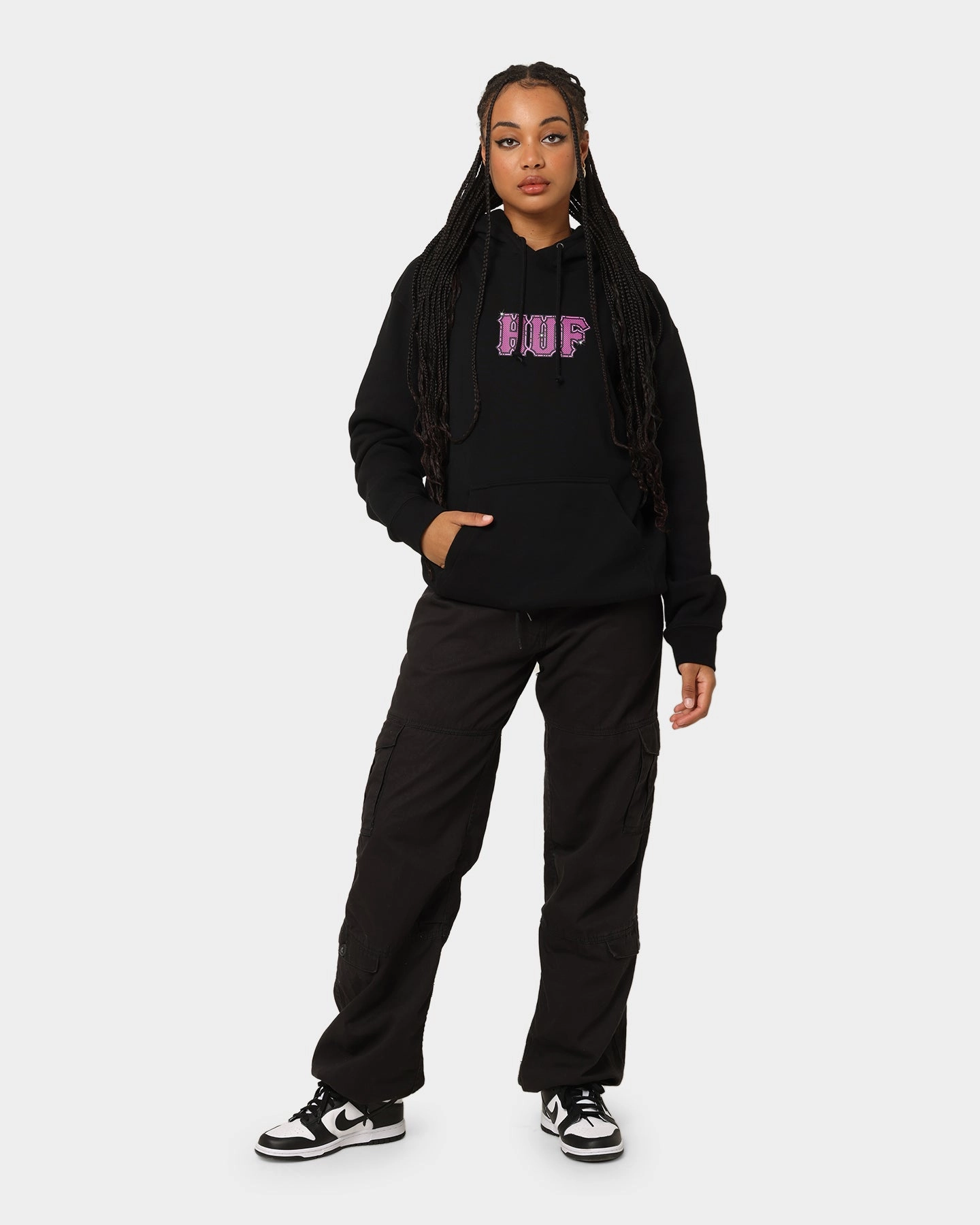 HUF Amazing H Pull Over Hoodie Black actors