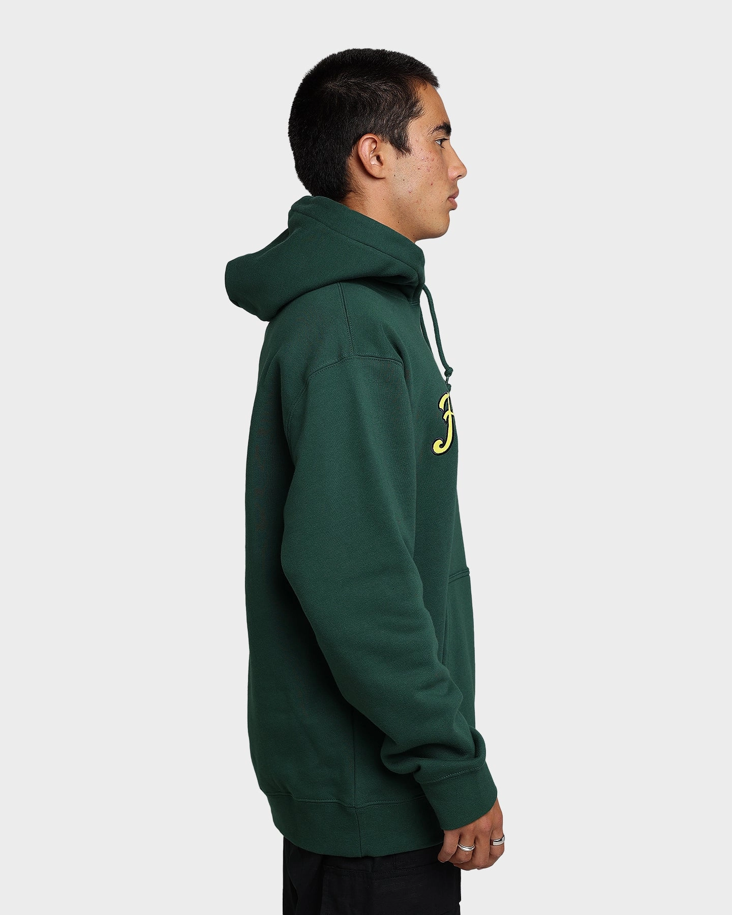 HUF Crackerjack Hoodie Forest Green bus ride Foldable Collar Design