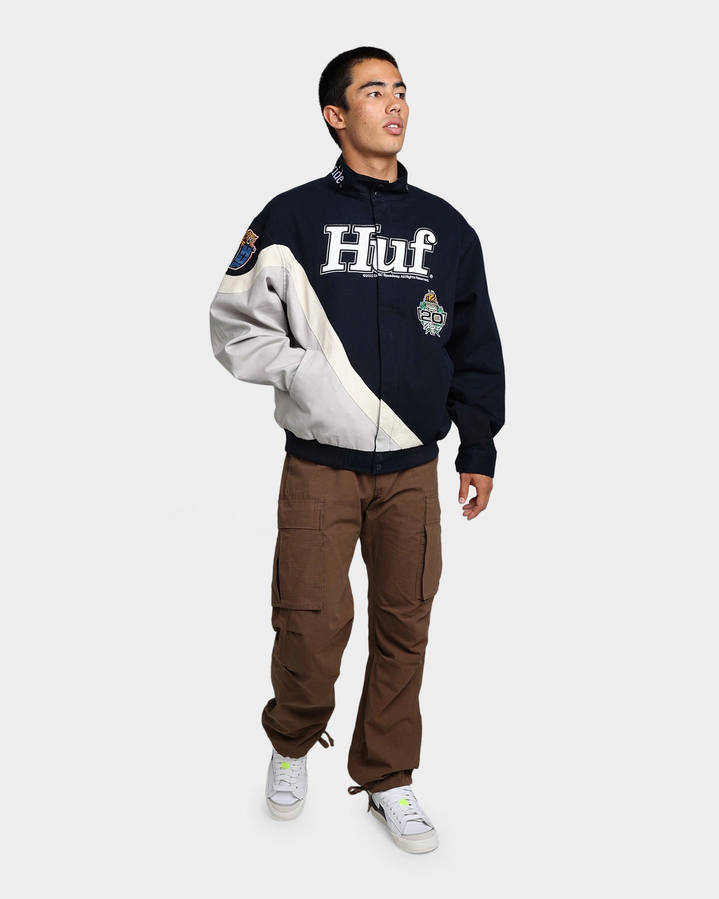 HUF Daytona Jacket Indigo Reflective Piping