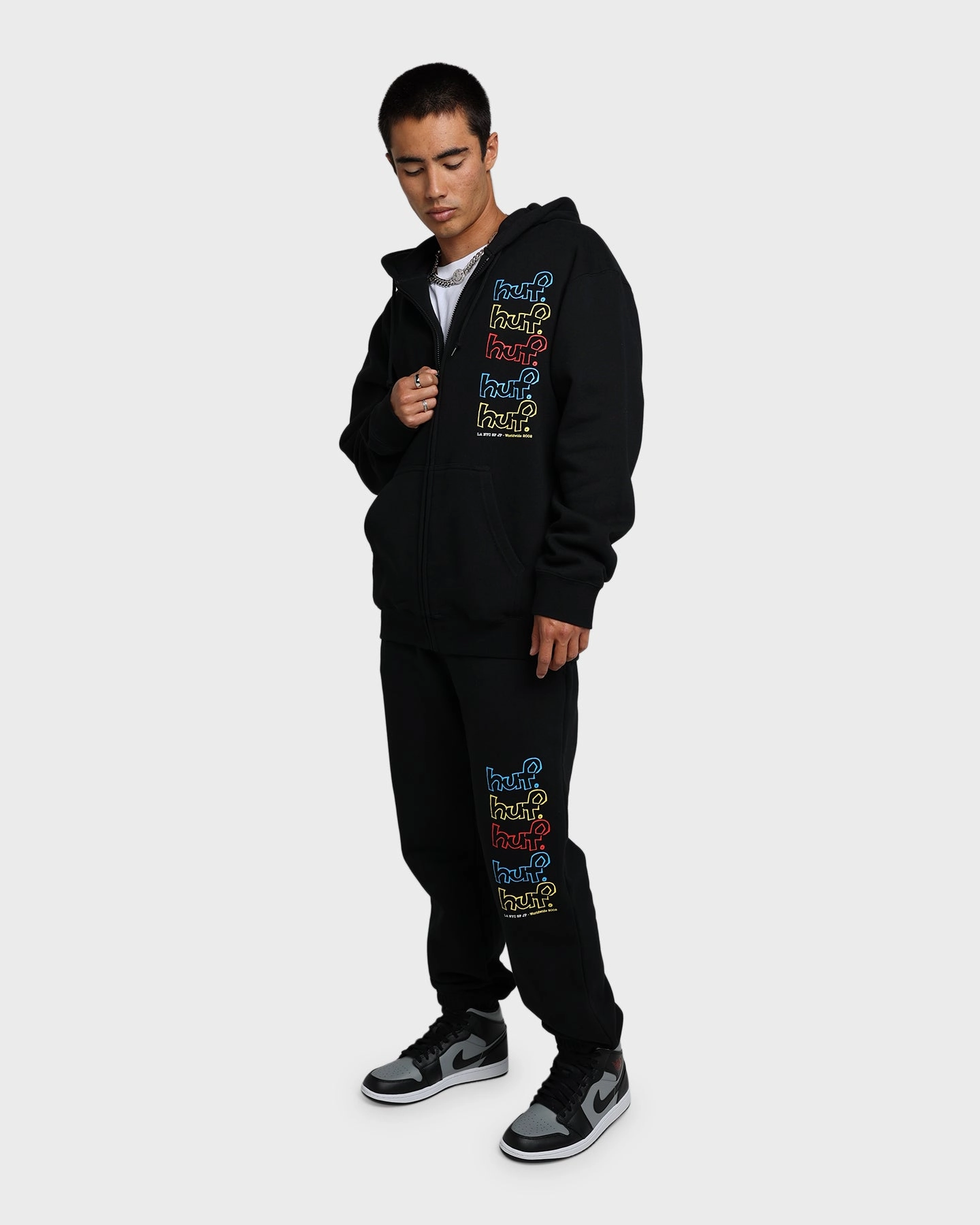 Necklace HUF Drop Out Stack Full Zip Hoodie Black