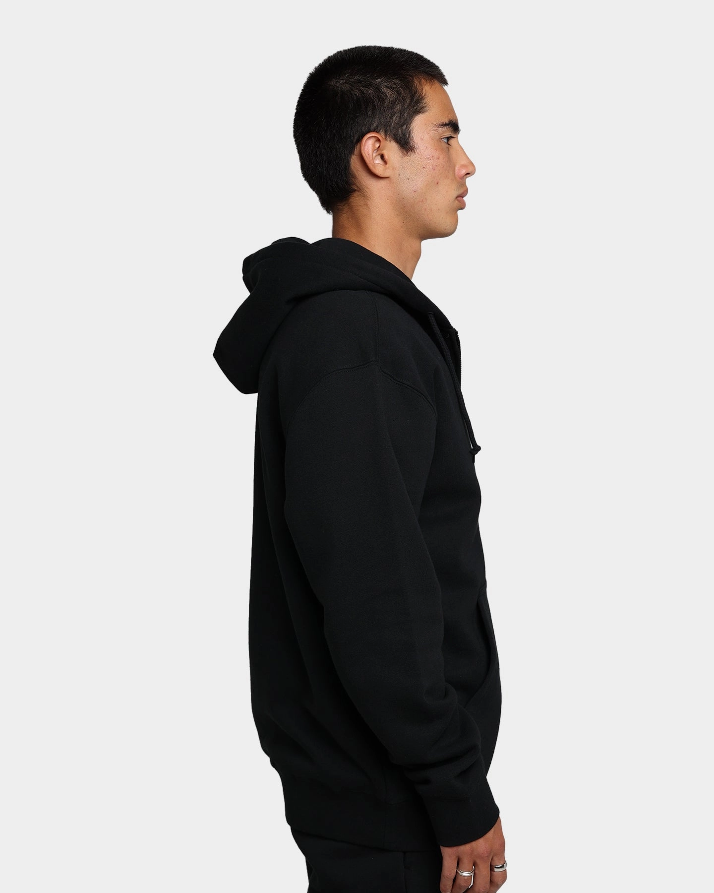 HUF Drop Out Stack Full Zip Hoodie Black Flexible Fit Develop