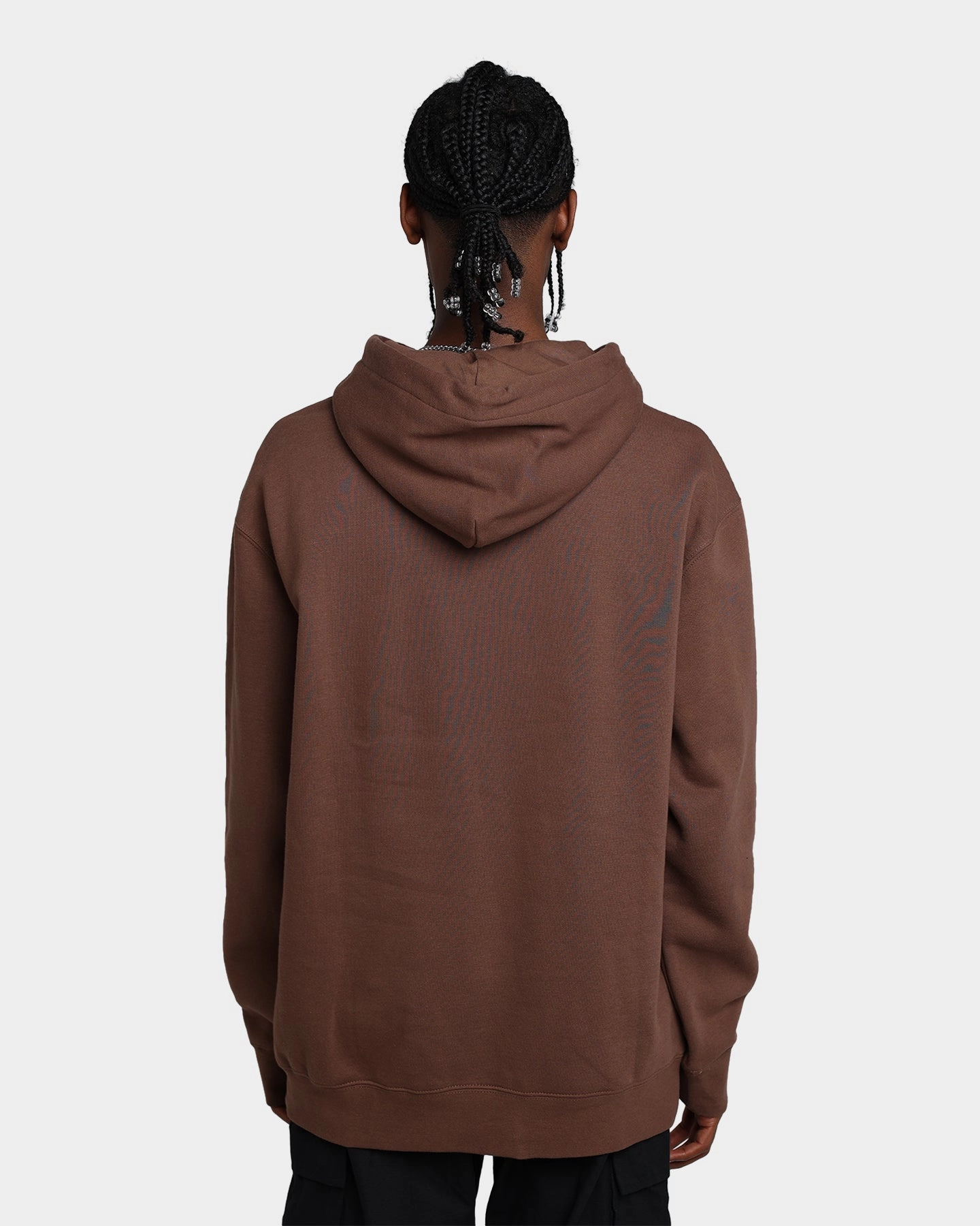 Cozy Jacket Effort HUF Essentials Box Logo Hoodie Brown