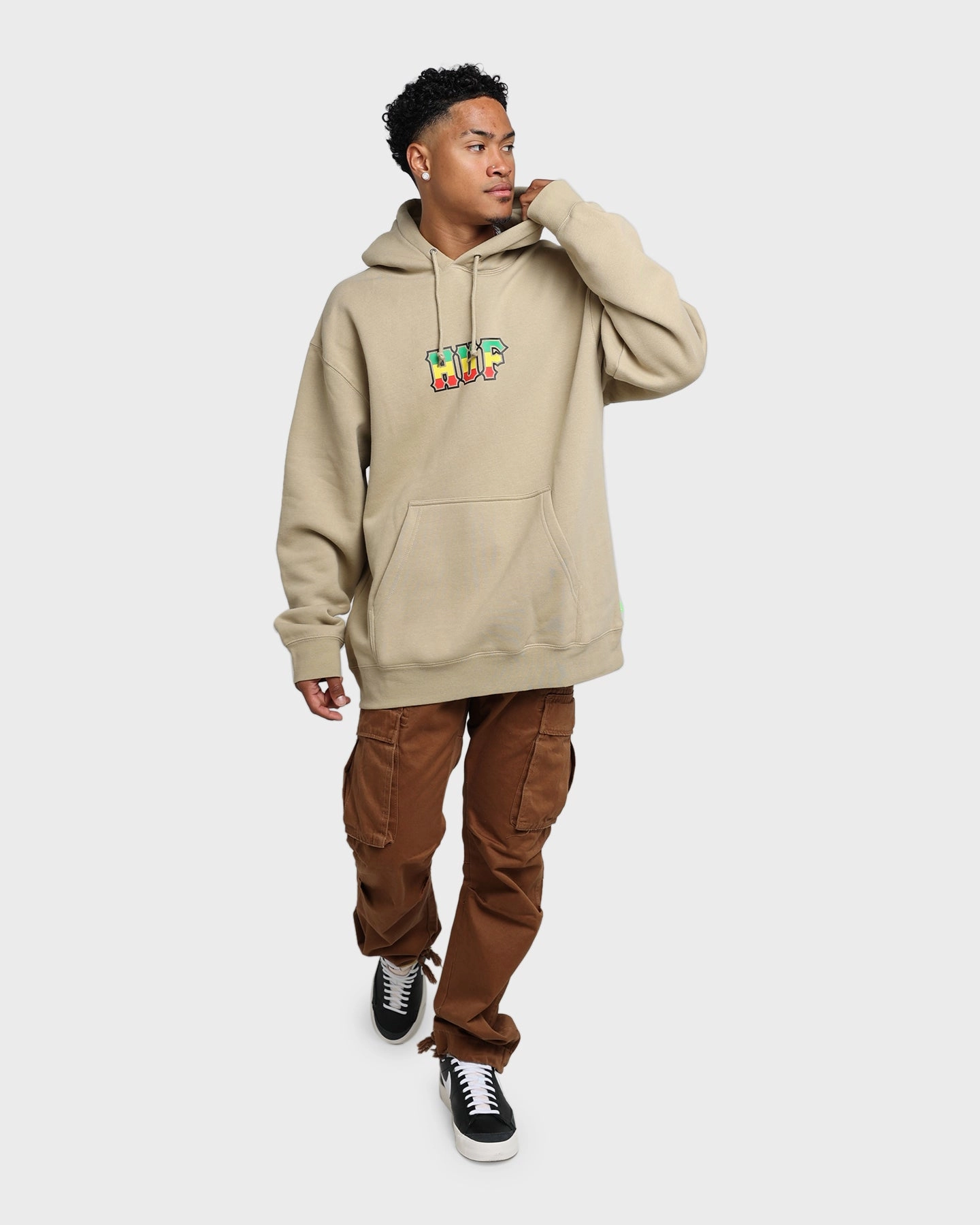 HUF Righteous Pullover Hoodie Tan Chance suitable for work commutes