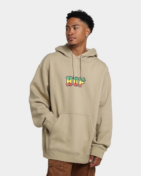 HUF Righteous Pullover Hoodie Tan Goods Soft Touch Interior