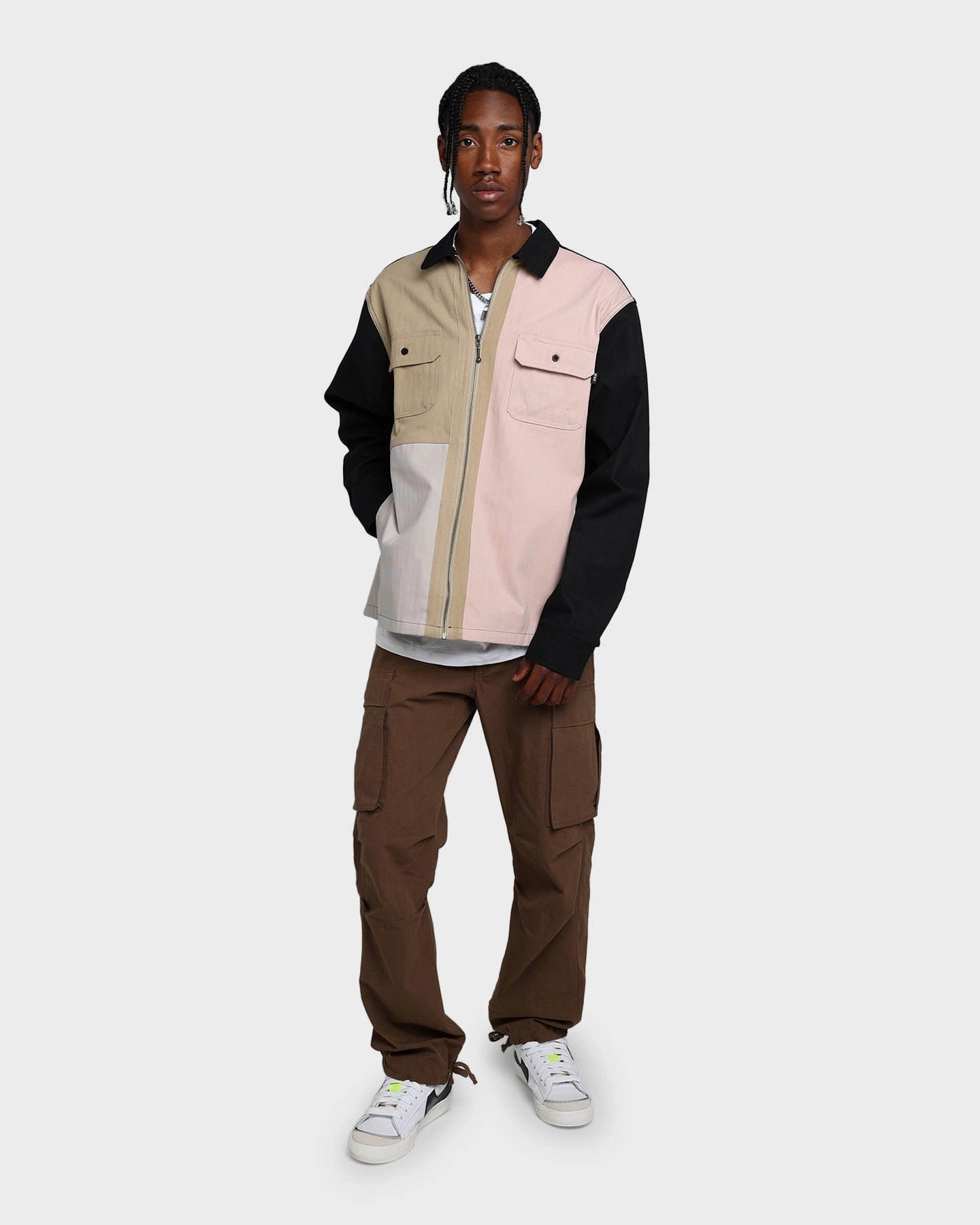 Layer Function HUF Split Zip Work Shirt Black