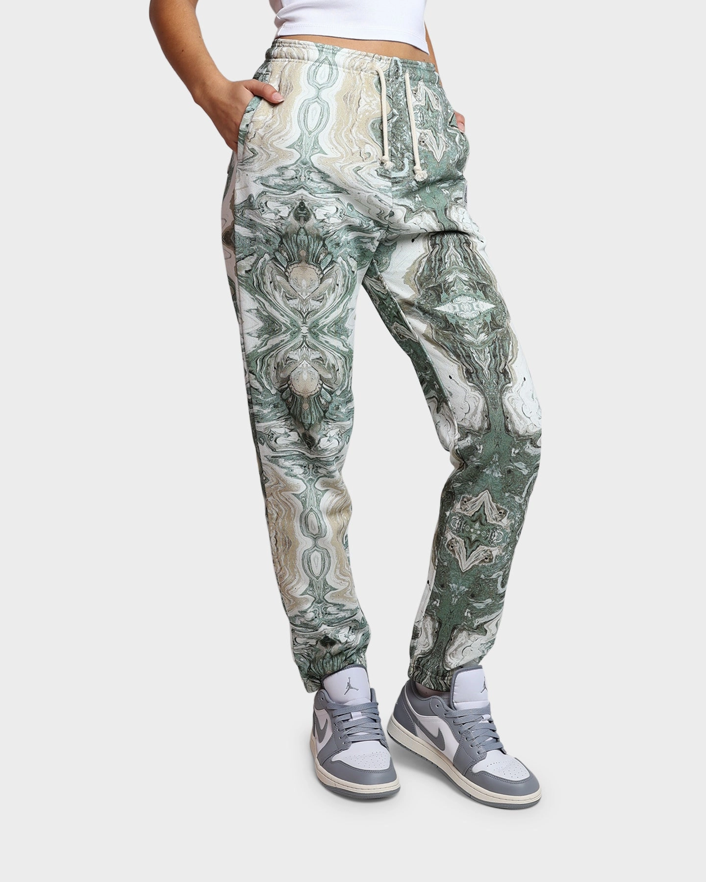 Cool Weather HUF Women's Swirl Fleece Pants Olive