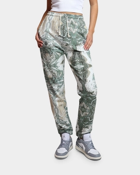 Compression Support Lining Non Bulk HUF Women's Swirl Fleece Pants Olive