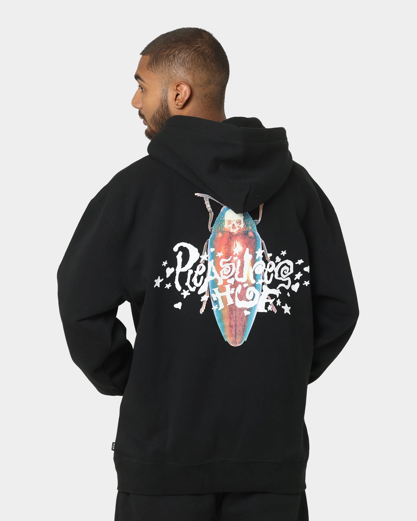suitable for school uniforms DurableShell HUF X Pleasures Beetle Pullover Hoodie Black
