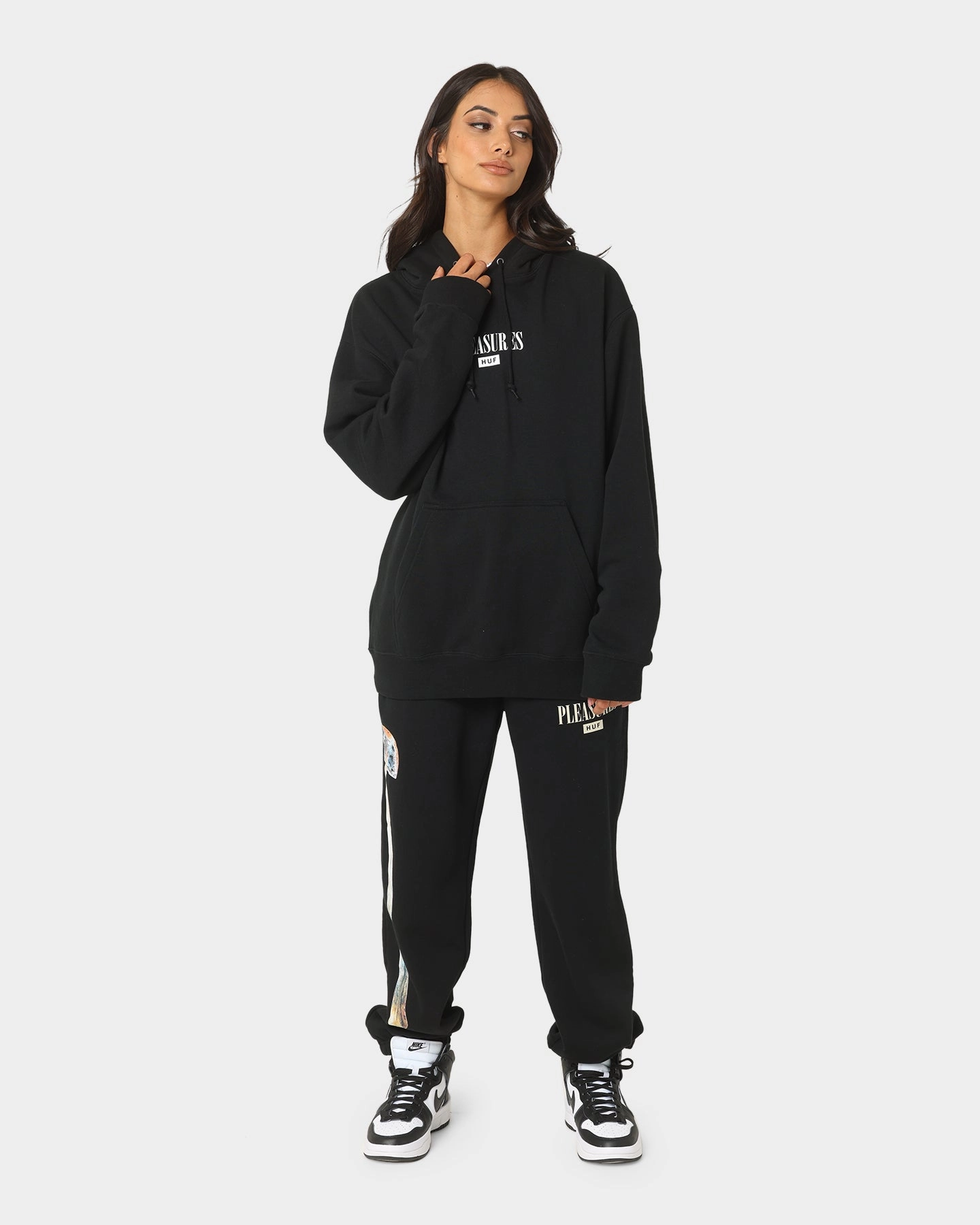 All-Weather Comfort HUF X Pleasures Beetle Pullover Hoodie Black