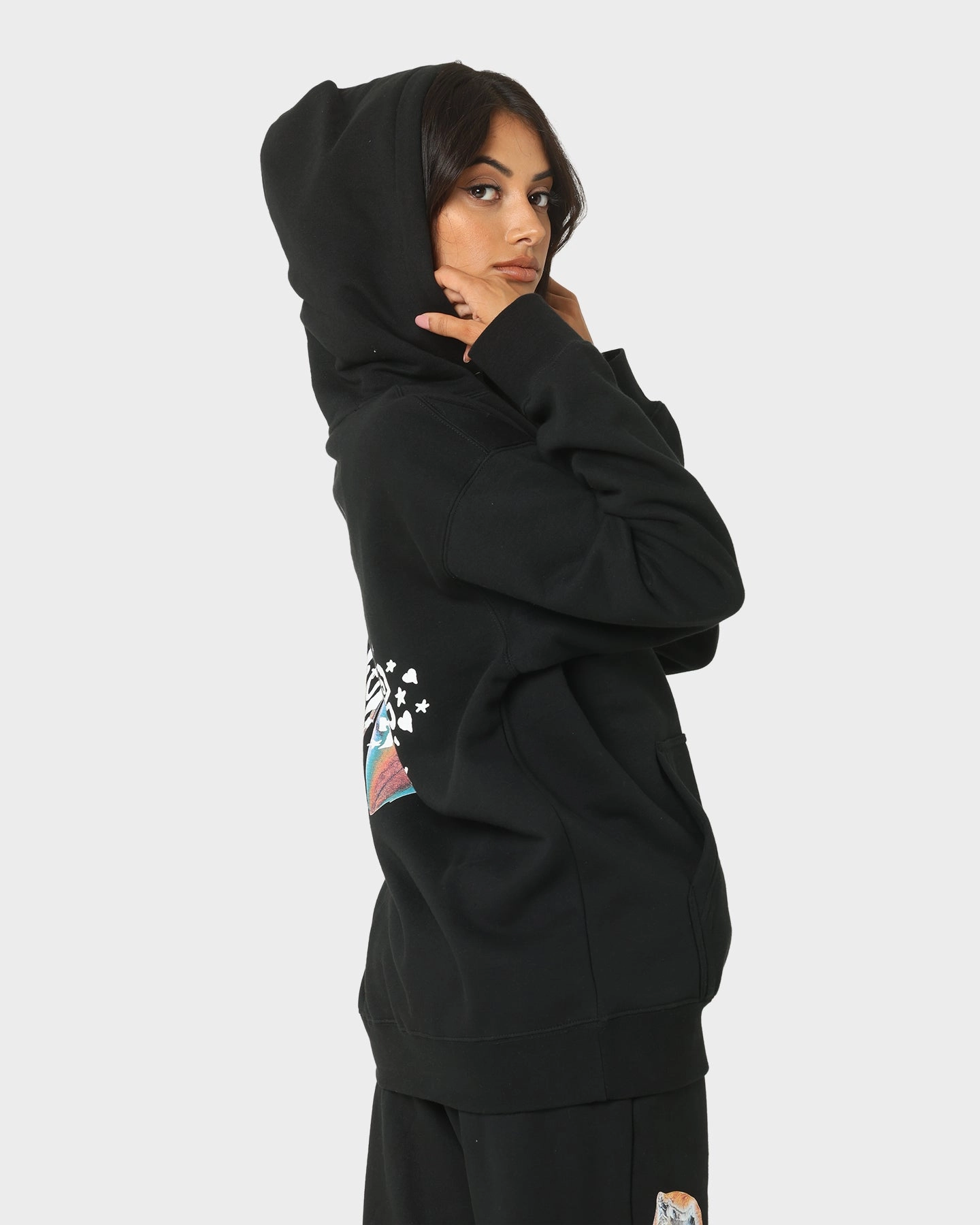 HUF X Pleasures Beetle Pullover Hoodie Black Smart Design Dynamic Feel