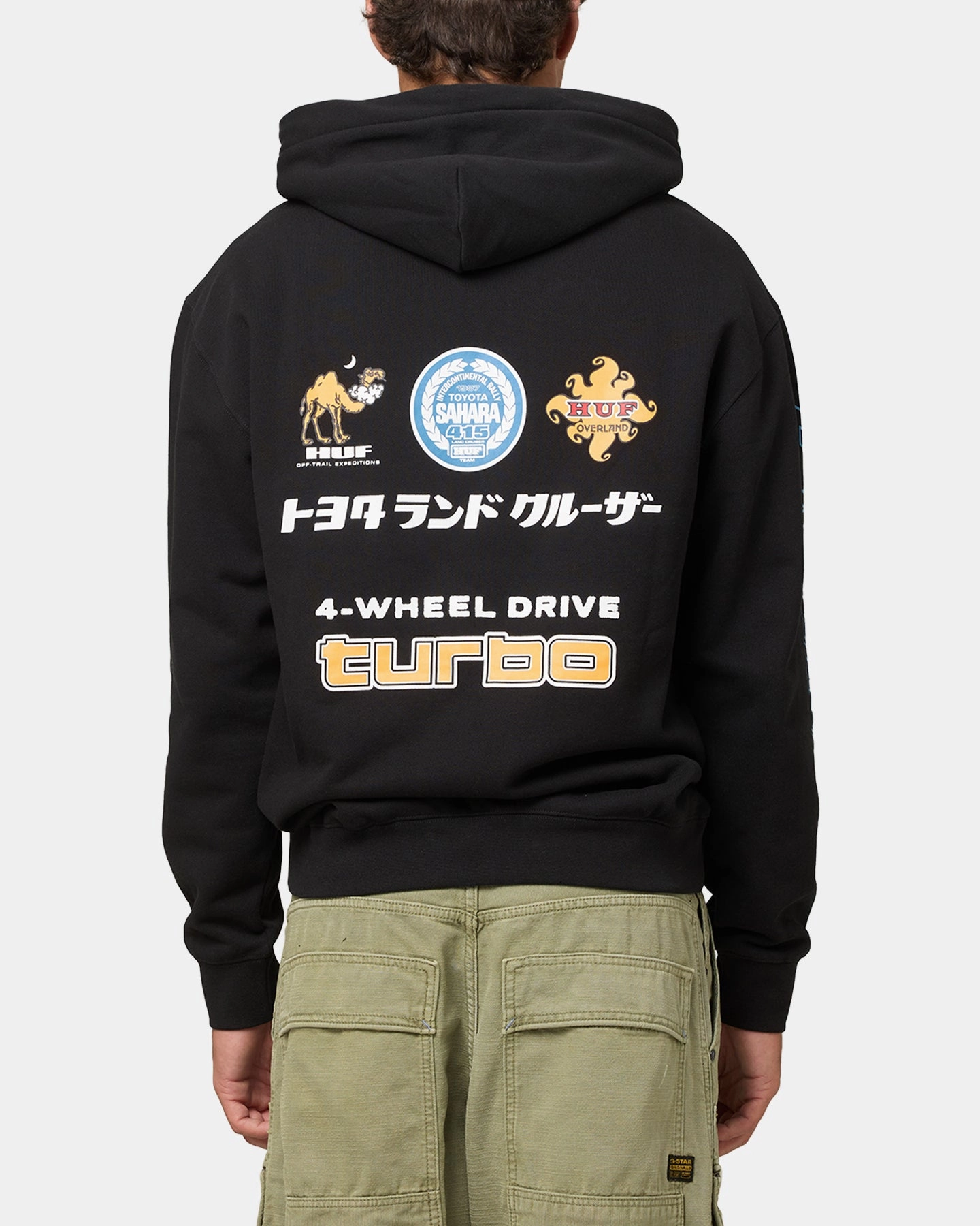 Huf X Toyota Sahara Rally Pullover Hoodie Black Core Look