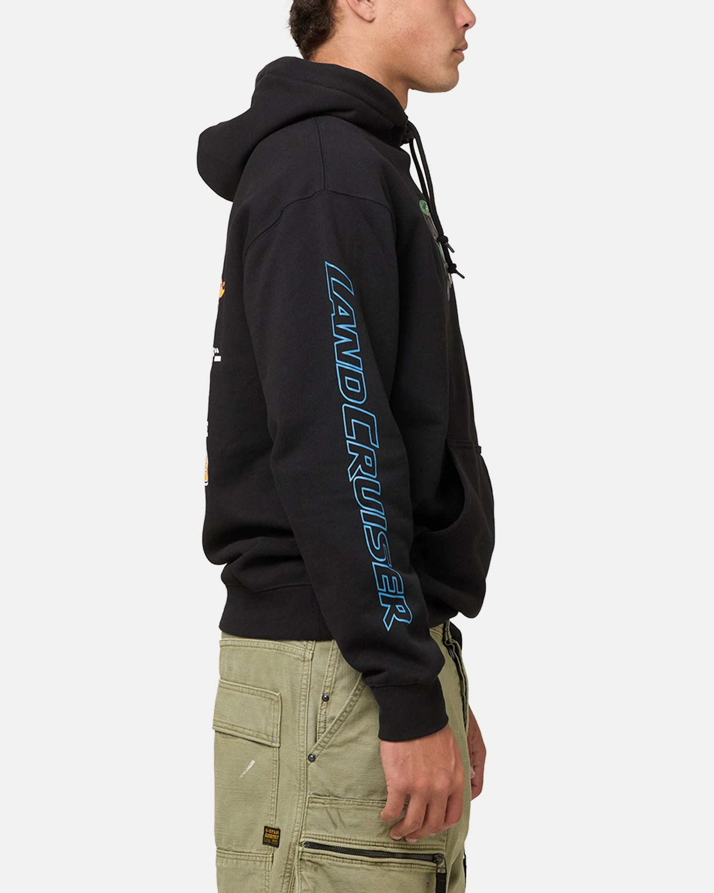 AdjustableCuffs Huf X Toyota Sahara Rally Pullover Hoodie Black
