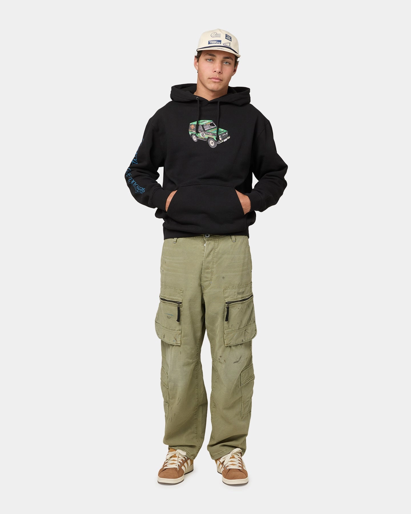 Huf X Toyota Sahara Rally Pullover Hoodie Black Fashion Ease