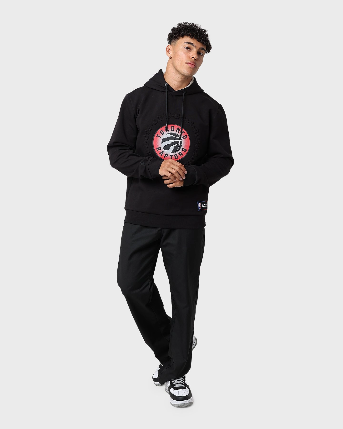 Hugo Boss Hugo Boss X NBA Basic Toronto Raptors Hoodie Light Beige High Collar Style sports event