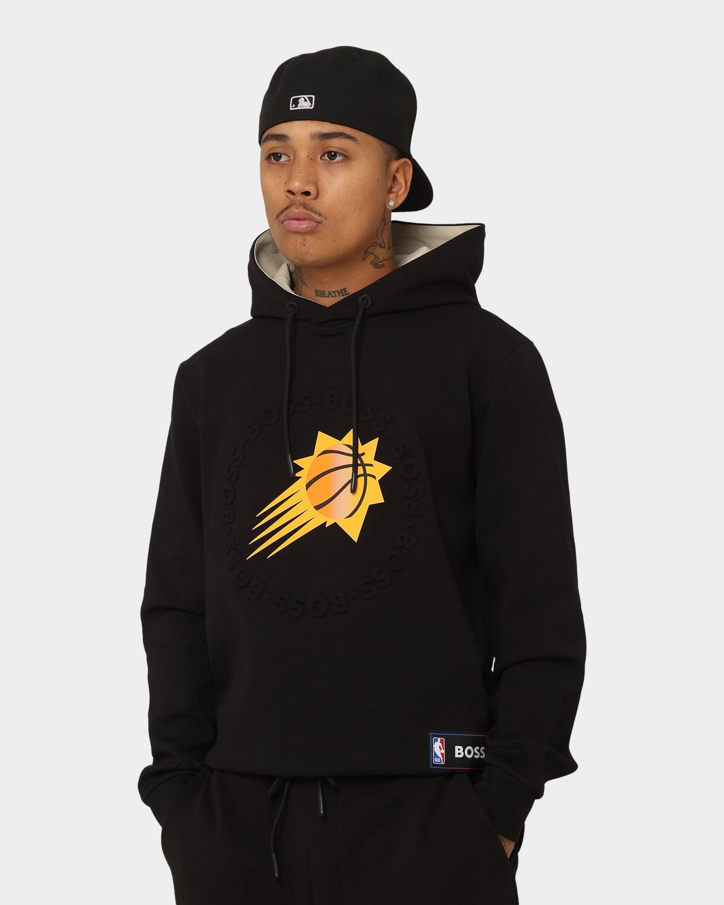 Hugo Boss Phoenix Suns Basic Hoodie Charcoal rainy - day gear Thermolite Insulation
