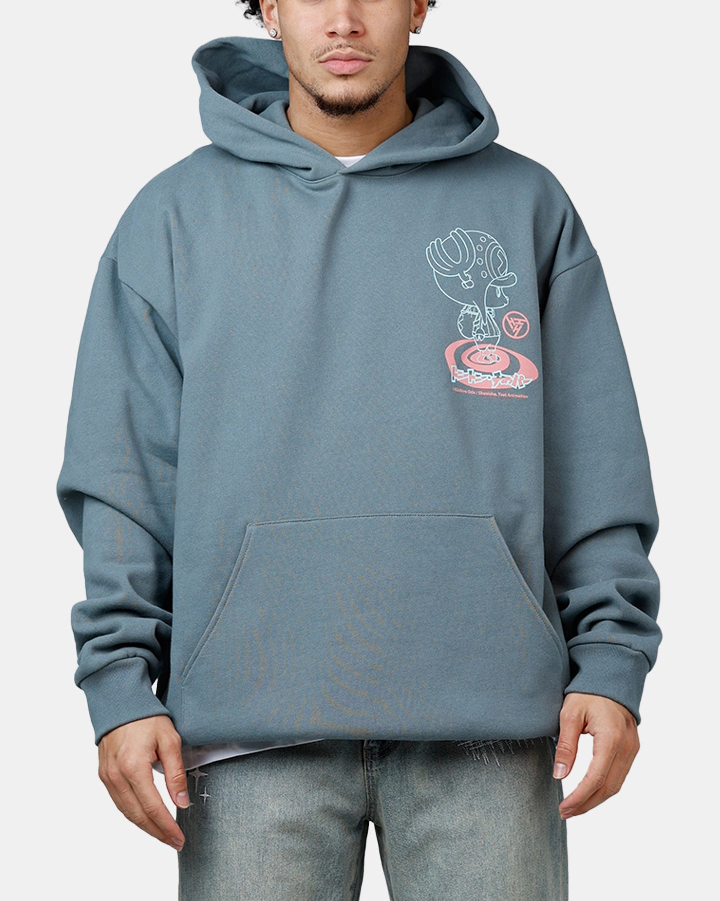 Base-layer Document Hypland X One Piece Chopper Splatter Hoodie Blue