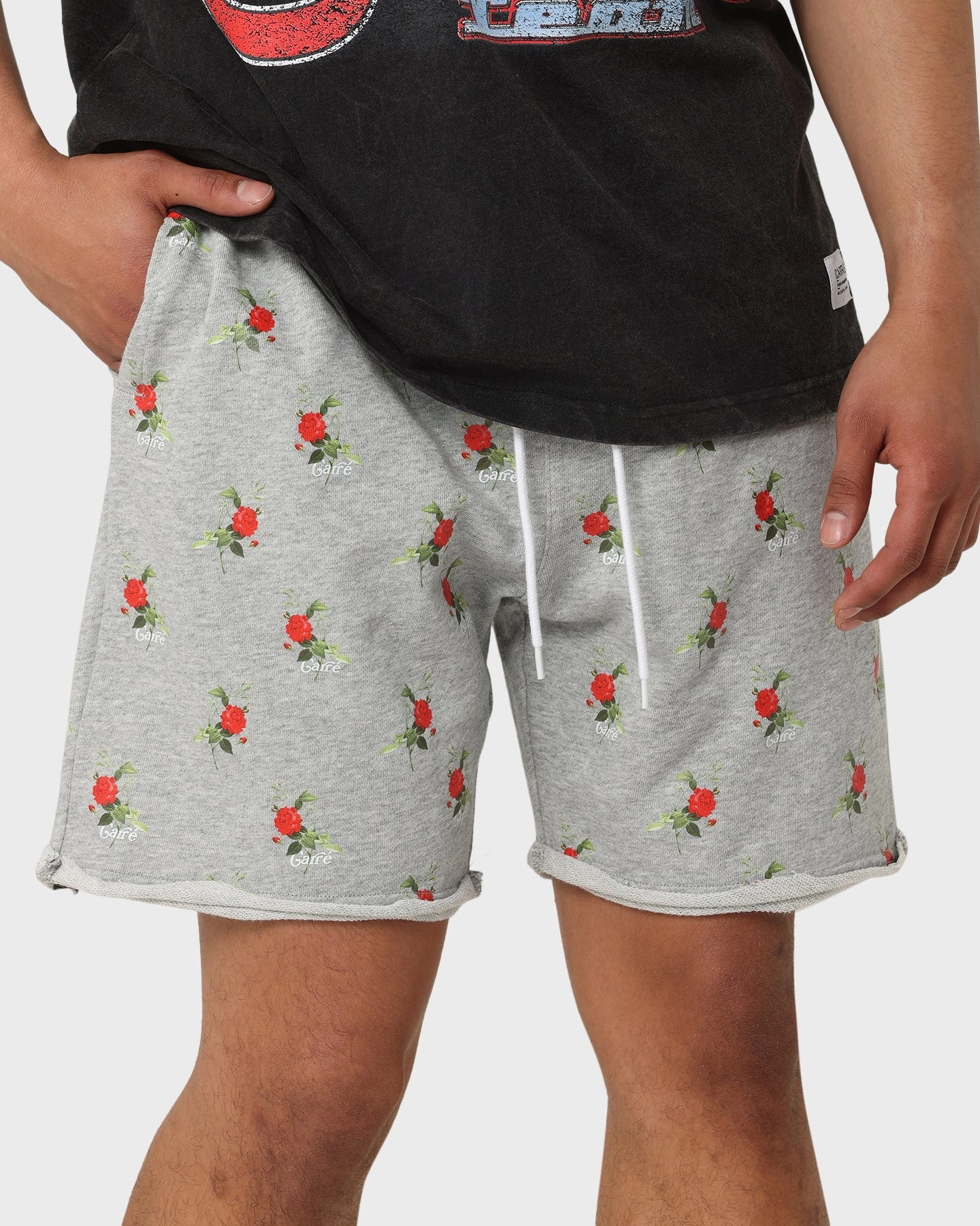 Outdoor Style Carre Ament Repeat Rugueux Shorts Grey Marle