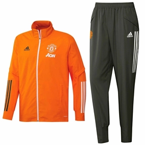 NonSlip Waistband Manchester United orange presentation Soccer tracksuit 2021 - Adidas