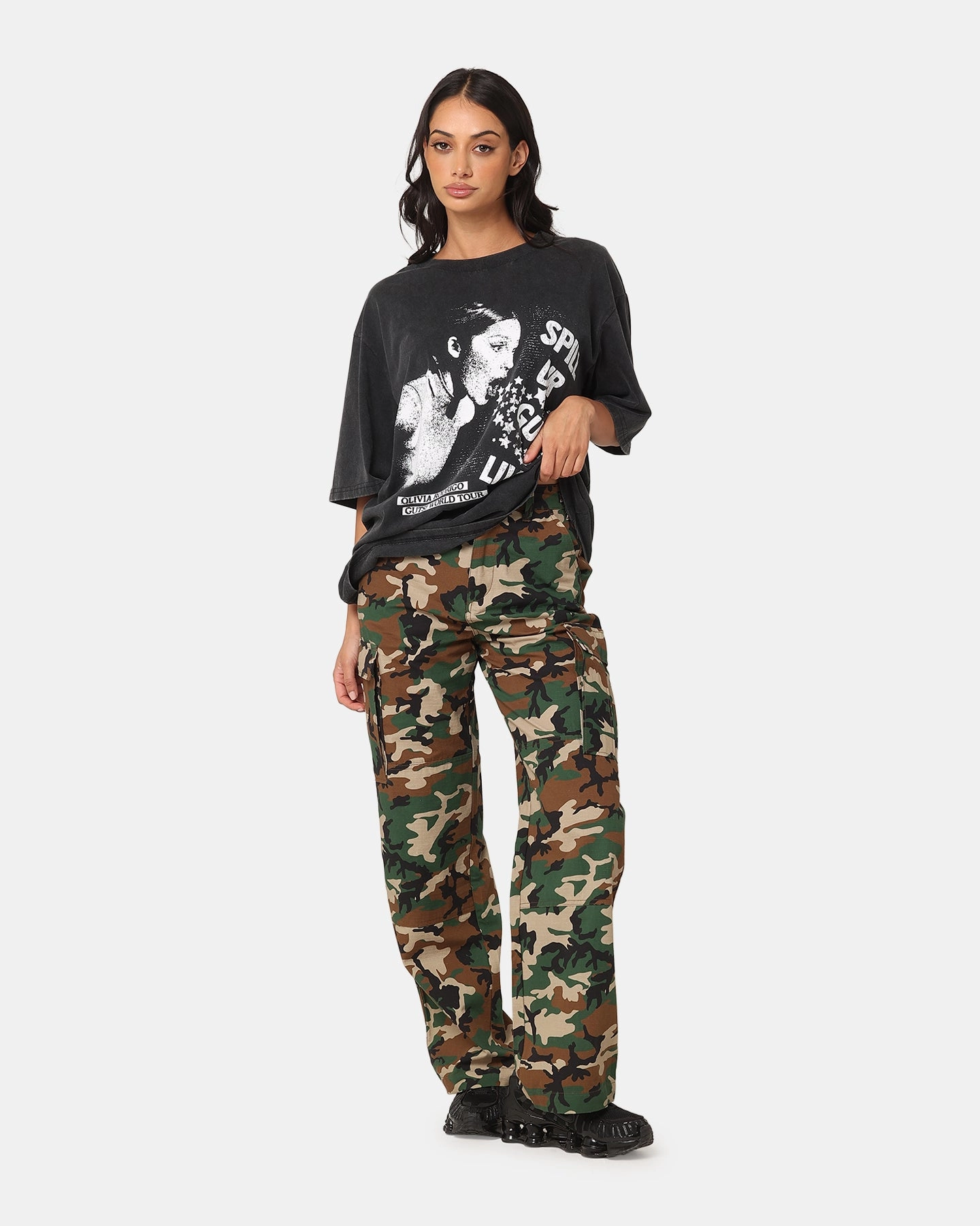 Abrasion Resistant Surface X-Girl Women's Easy Cargo Pants Camo