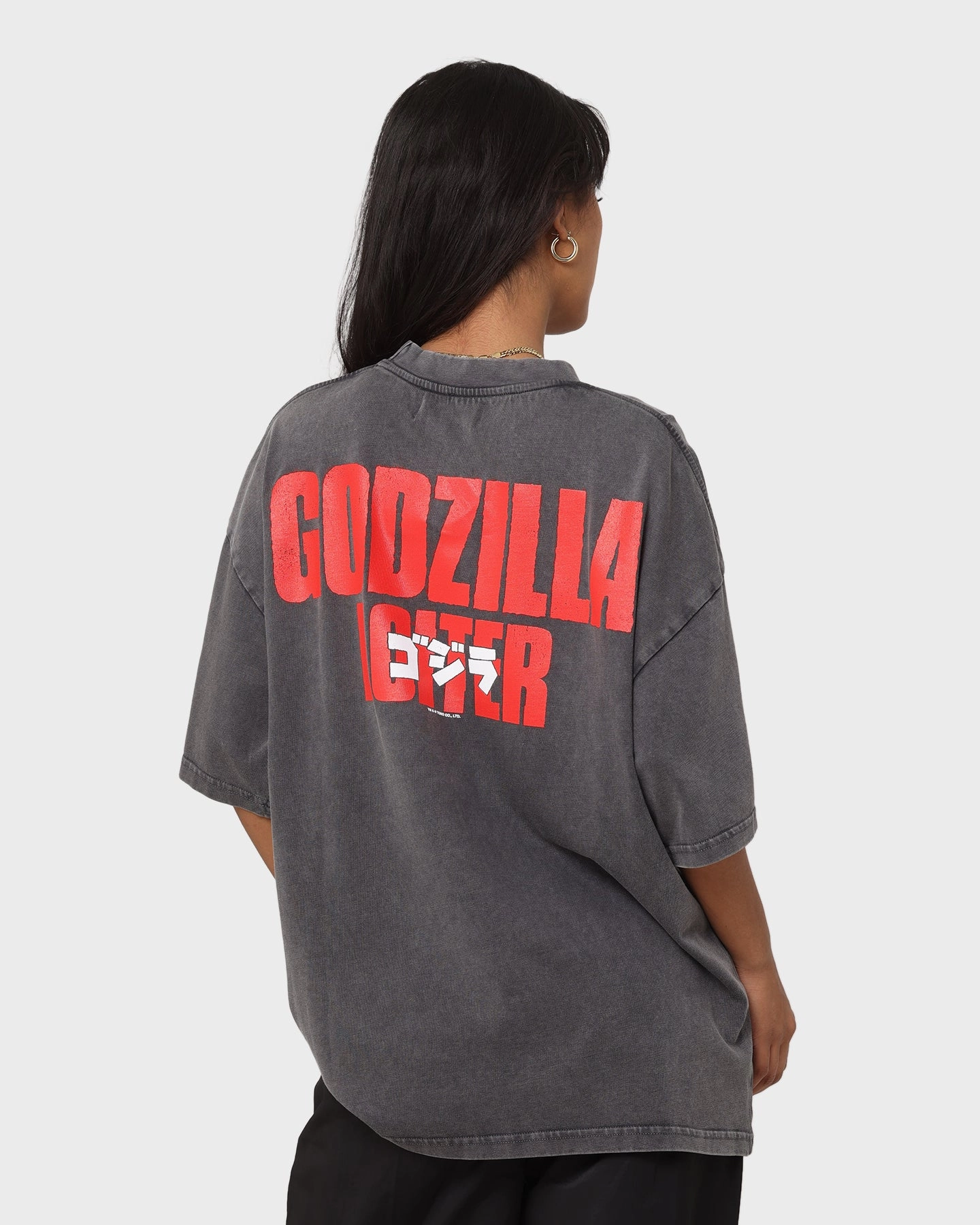 Fashion Ready Loiter X Godzilla Godzilla Vintage T-Shirt Charcoal
