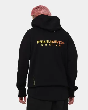 PYRA Design Logo Hoodie Black/Orange Reflective Piping