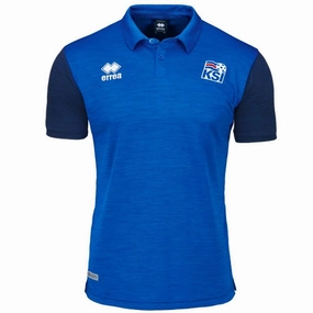 Iceland national team presentation polo shirt 2018/19 - Errea AbrasionResistant Material space-saving