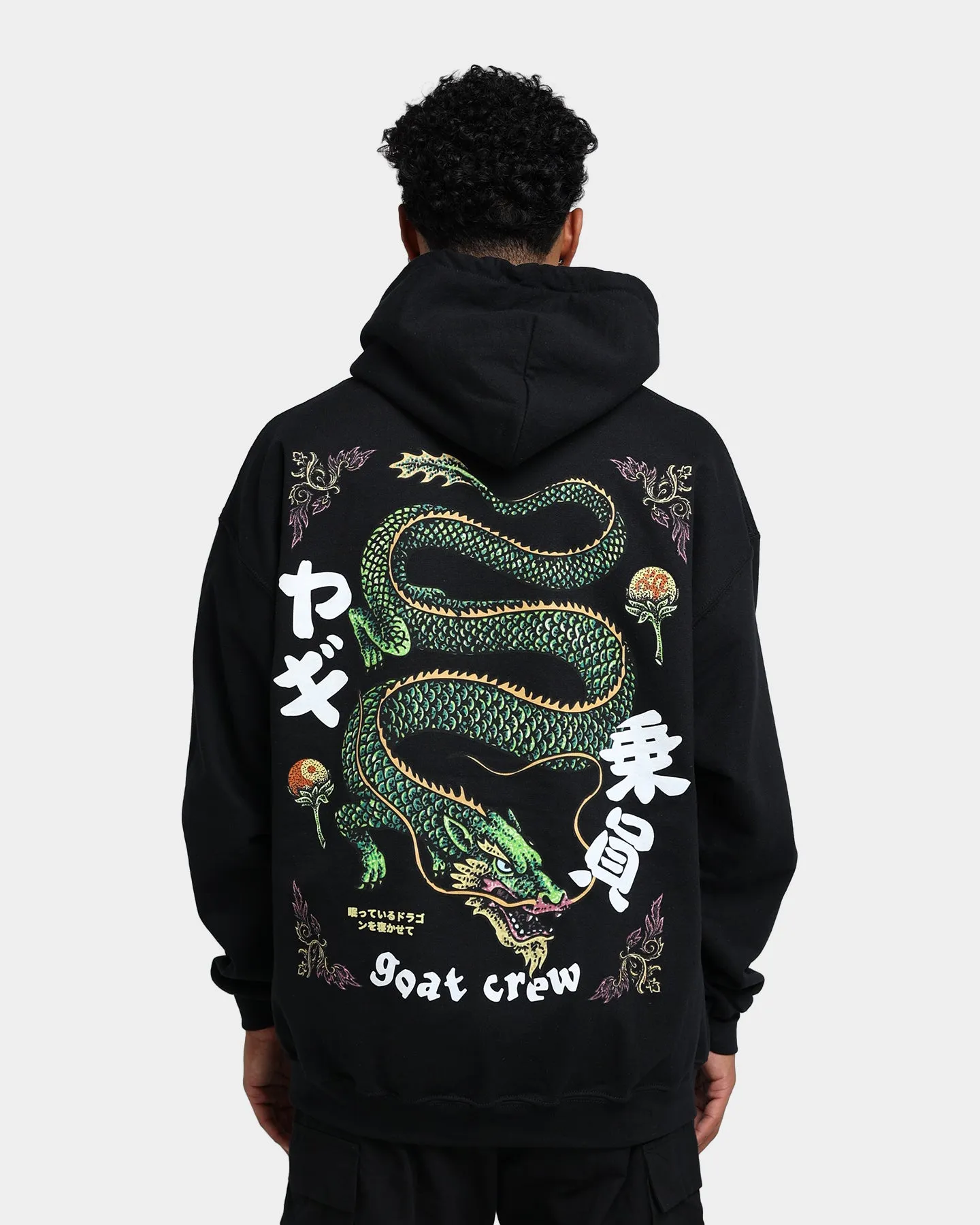 Active Fit Goat Crew Sleeping Dragons Hoodie Black