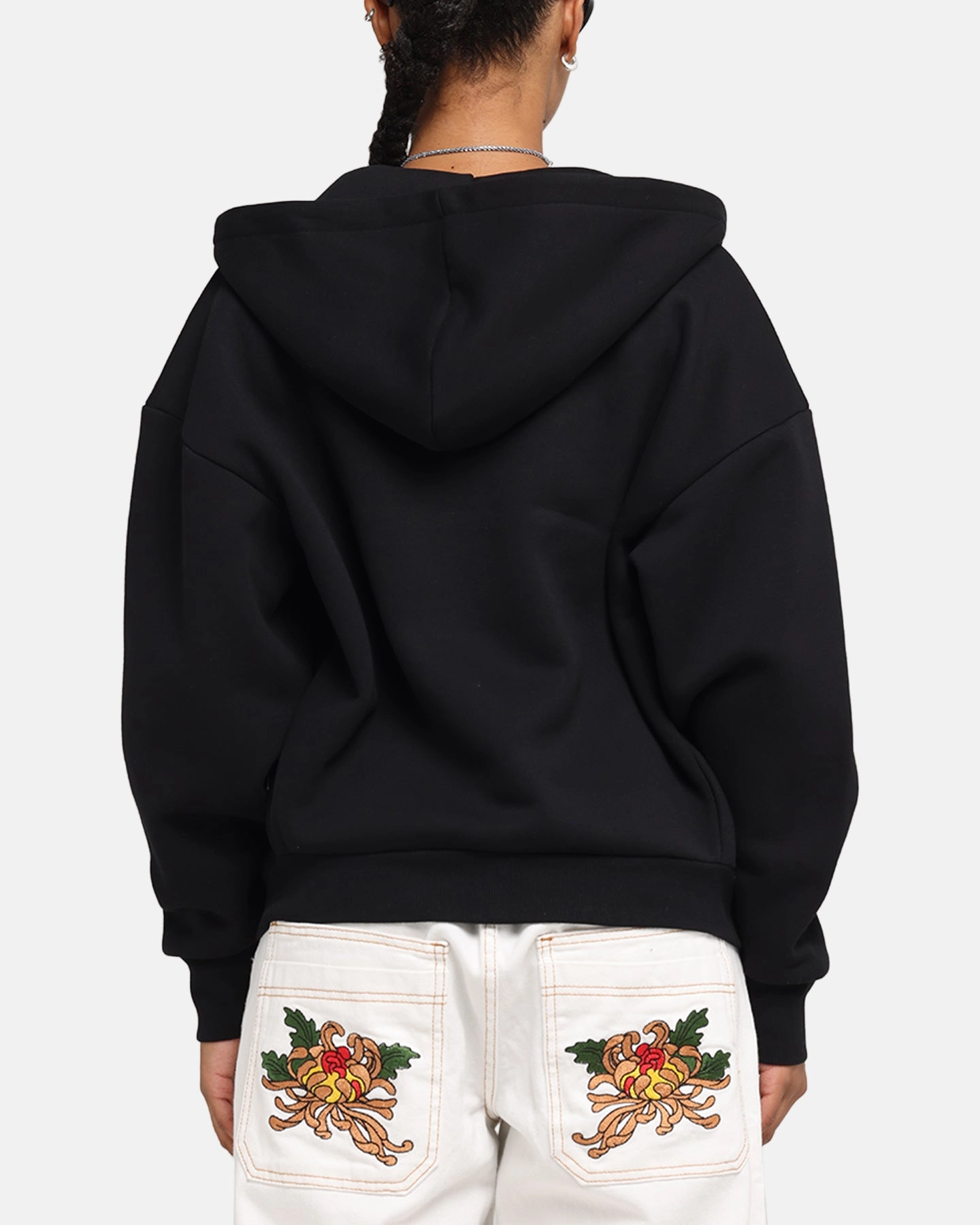 Ventilated Back gardeners Ed Hardy Eagle Rhinestone Zip Hoodie Black