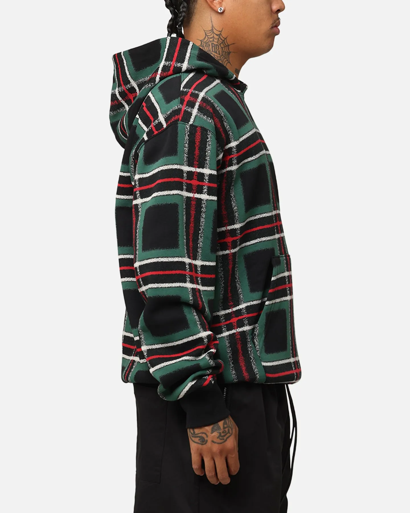 Jordan Essentials Holiday Fleece Pullover Hoodie Black/Sail upcycled design