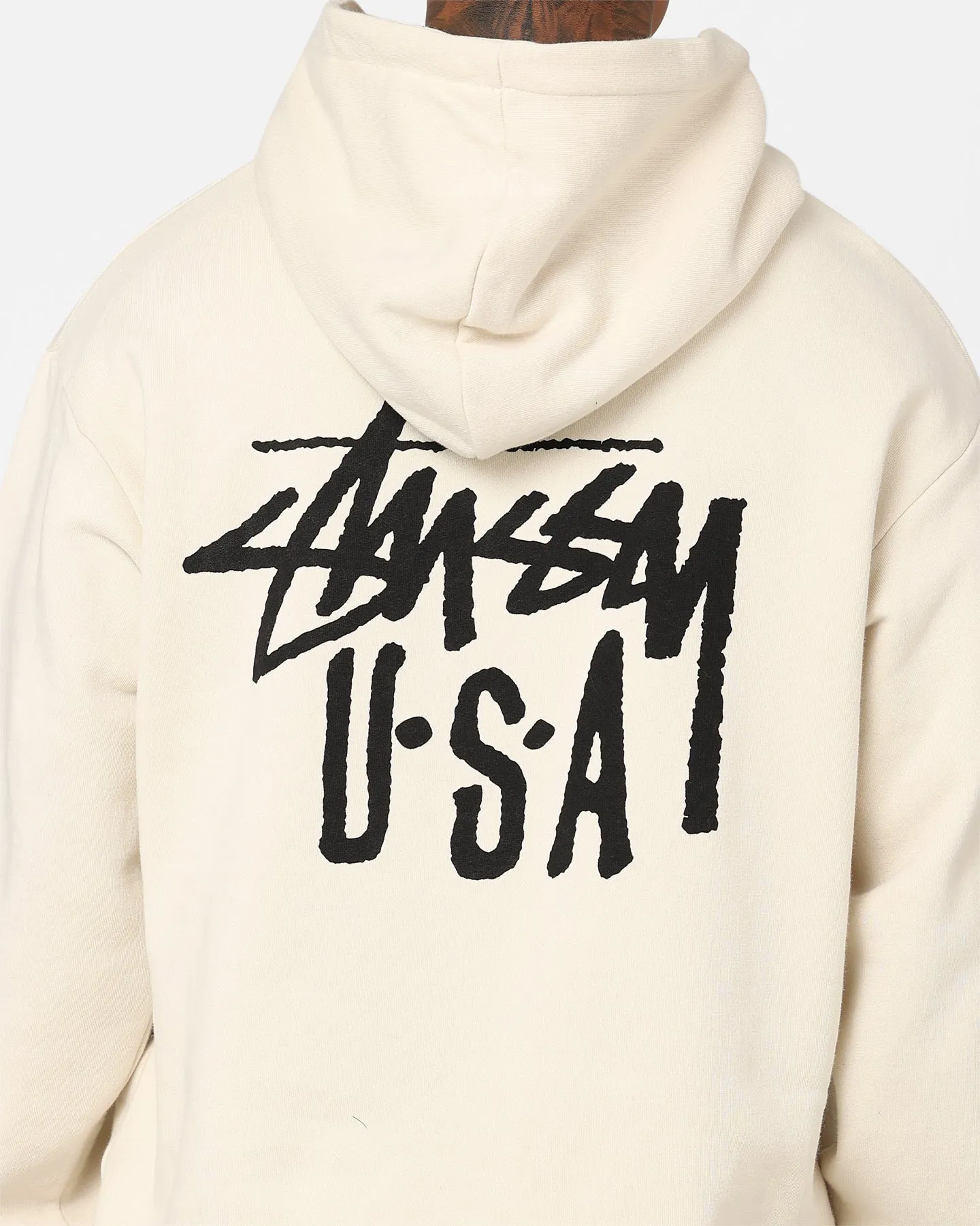 Stussy USA LCB Hoodie Cream All Purpose Outerwear Compression Panels