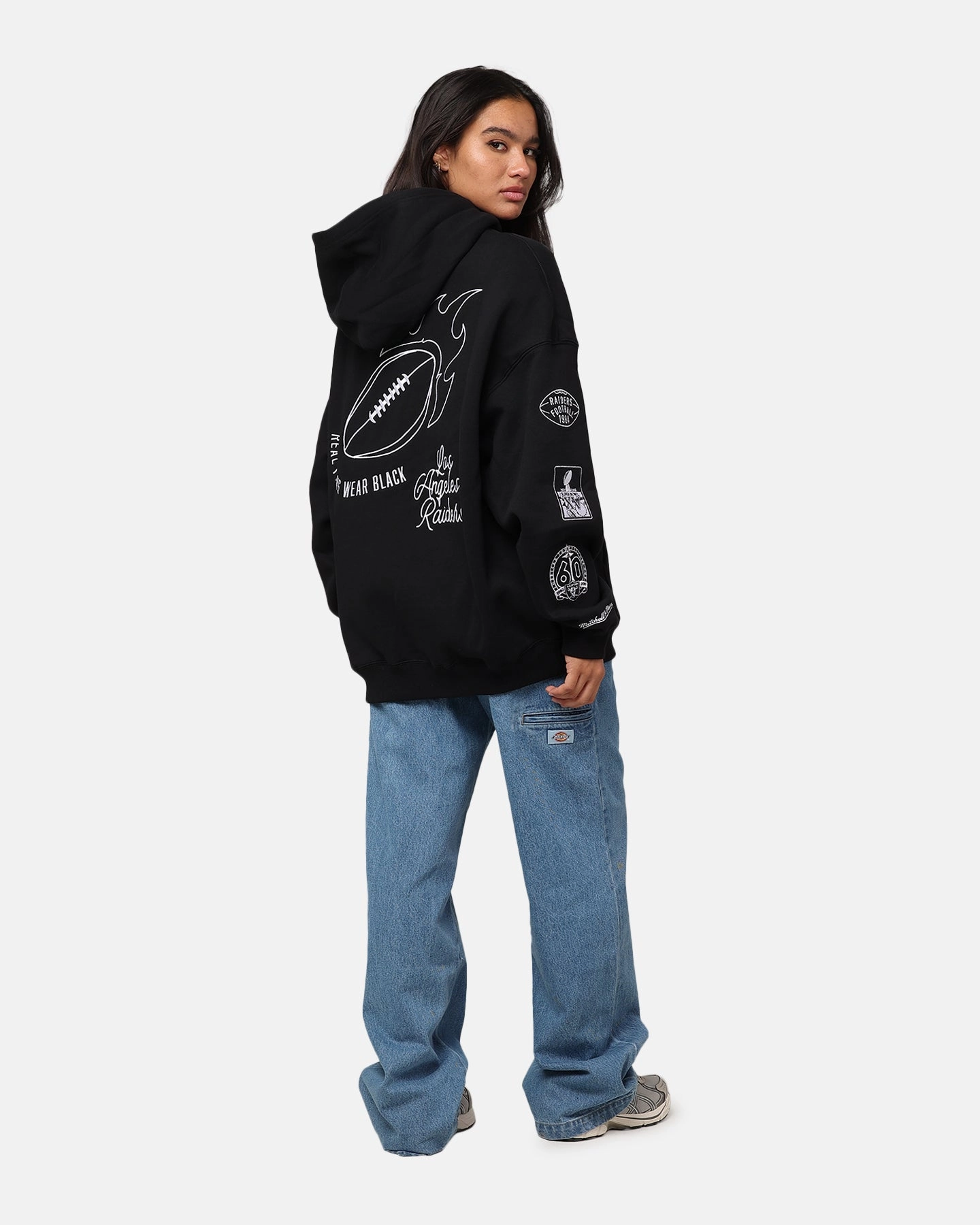 Mitchell & Ness Los Angeles Raiders History Hoodie Faded Black sailors